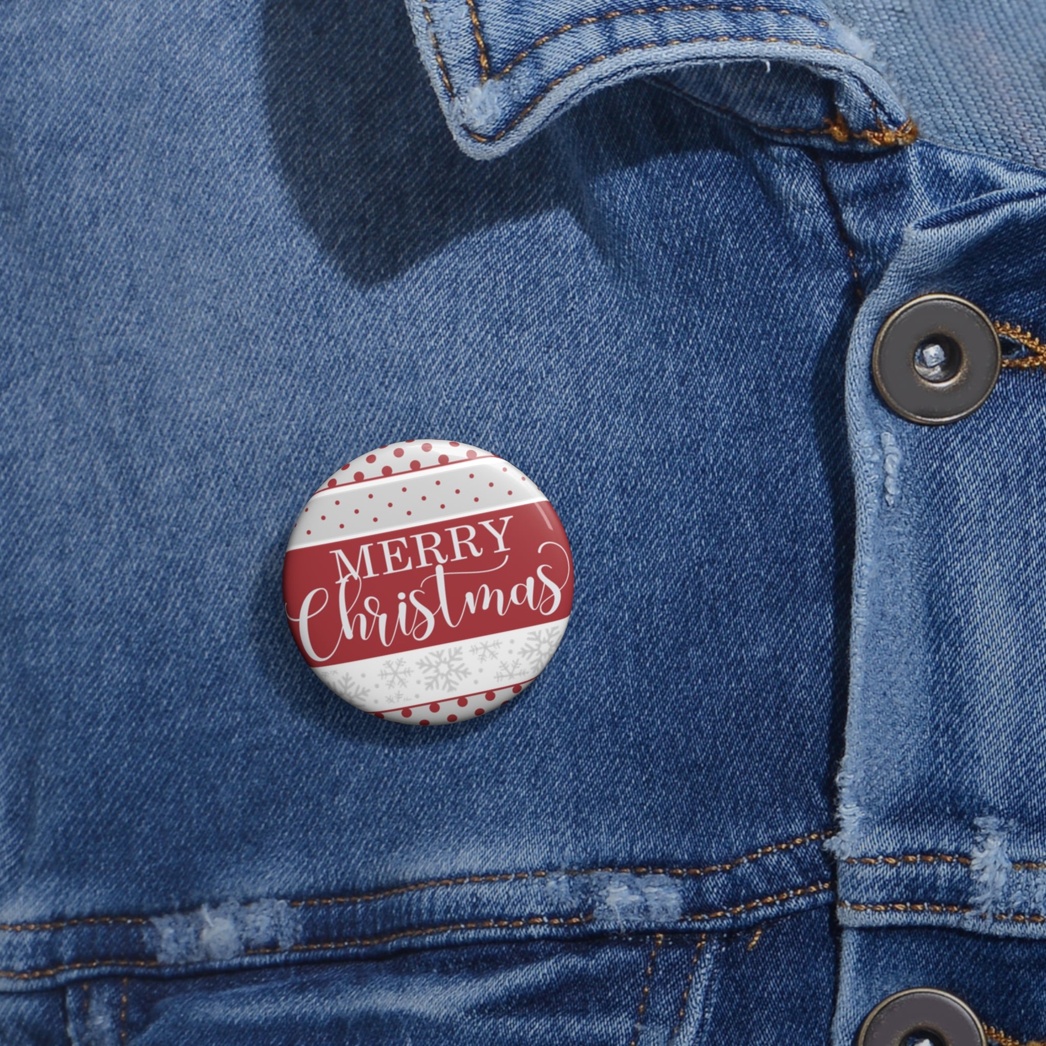 Merry Christmas Pin Button