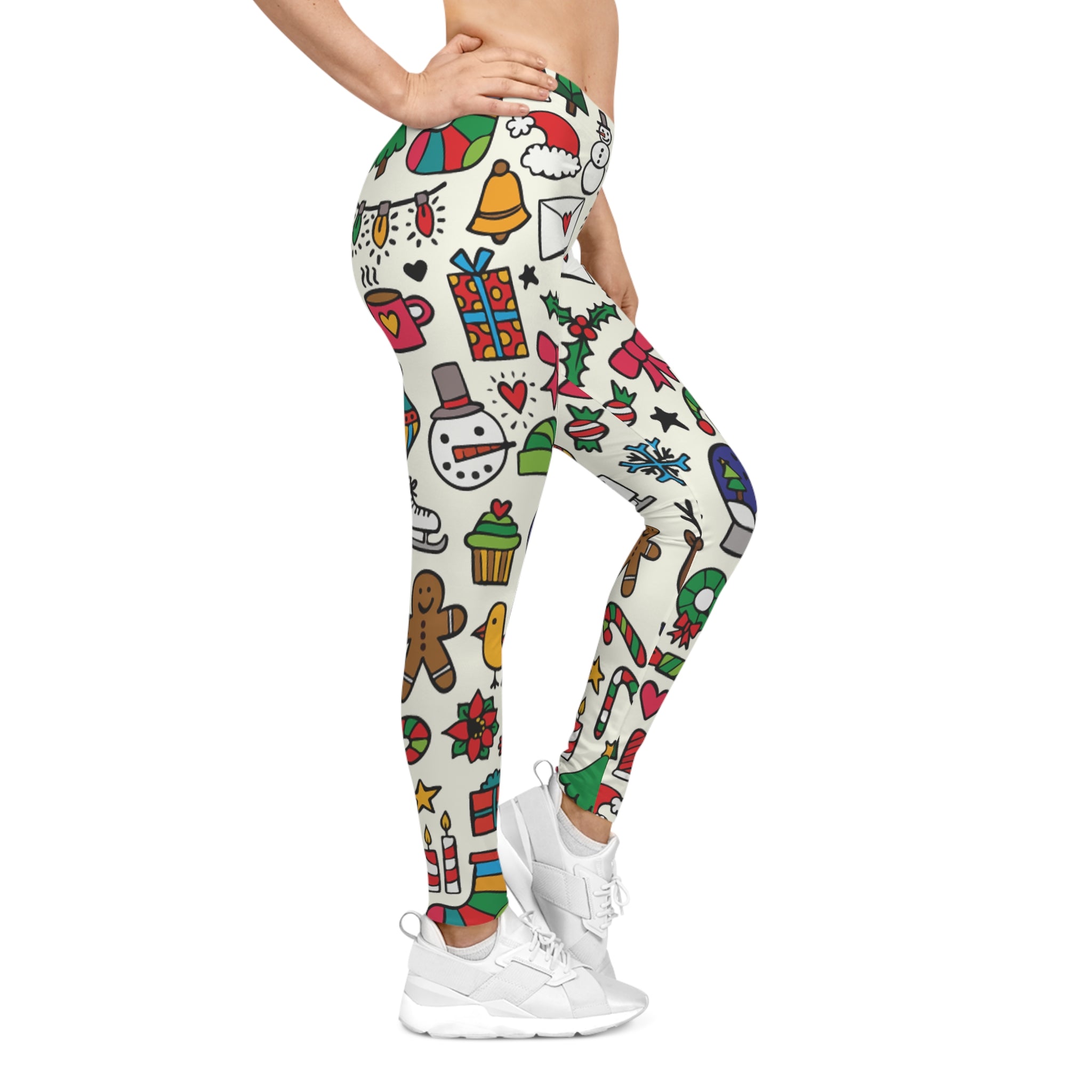 Christmas Special Stockings & Bows Women's Casual Leggings
