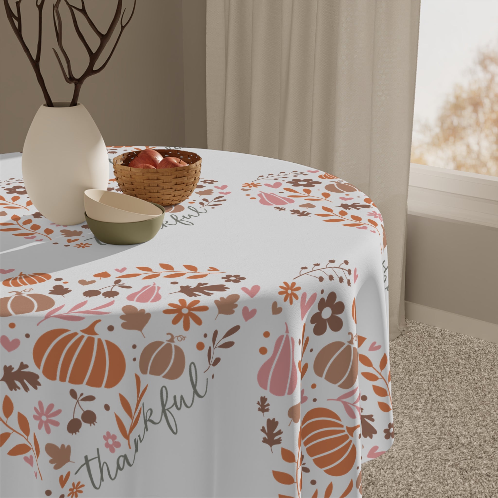 Thankful Heart Thanksgiving Tablecloth