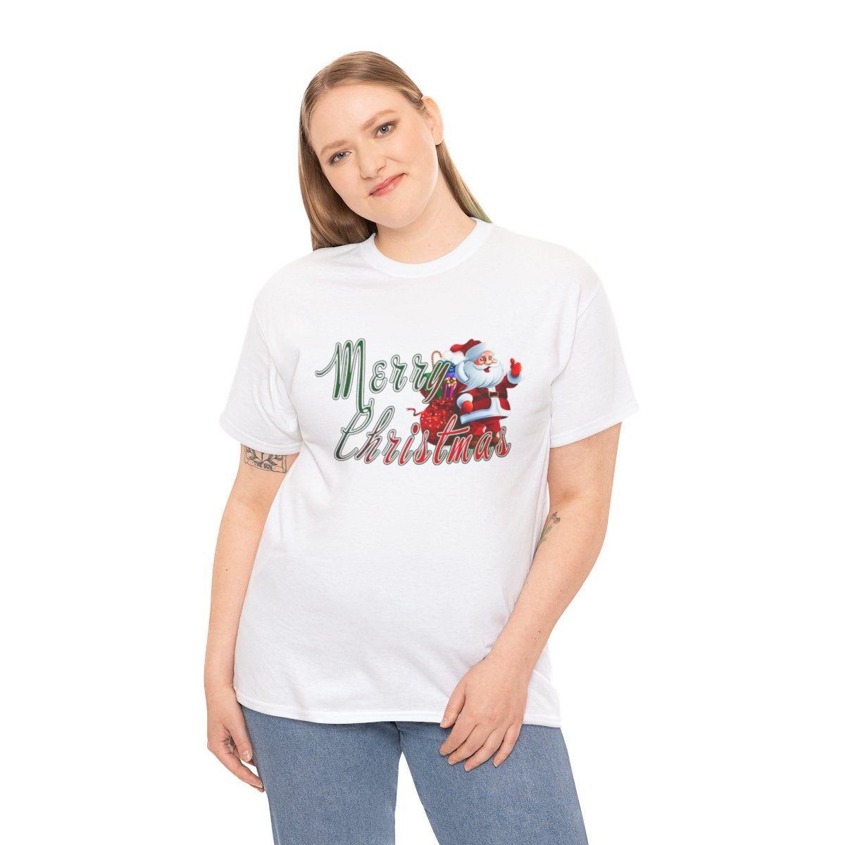 Merry Christmas Santa Heavy Cotton Graphic Tee