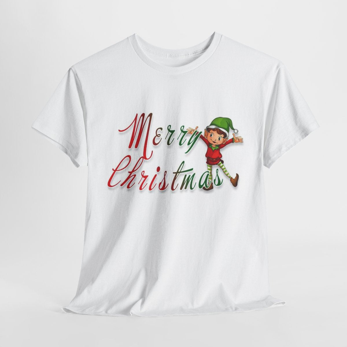 Merry Christmas Elf Heavy Cotton Tee