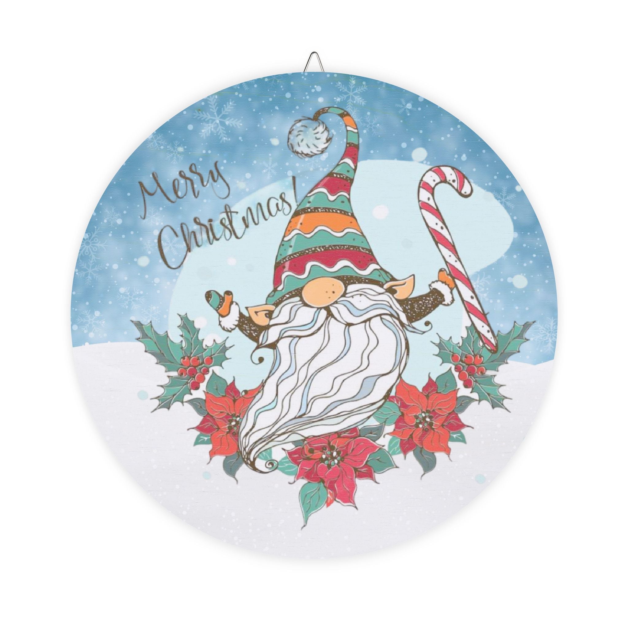 Merry Christmas Gnome Wood Sign