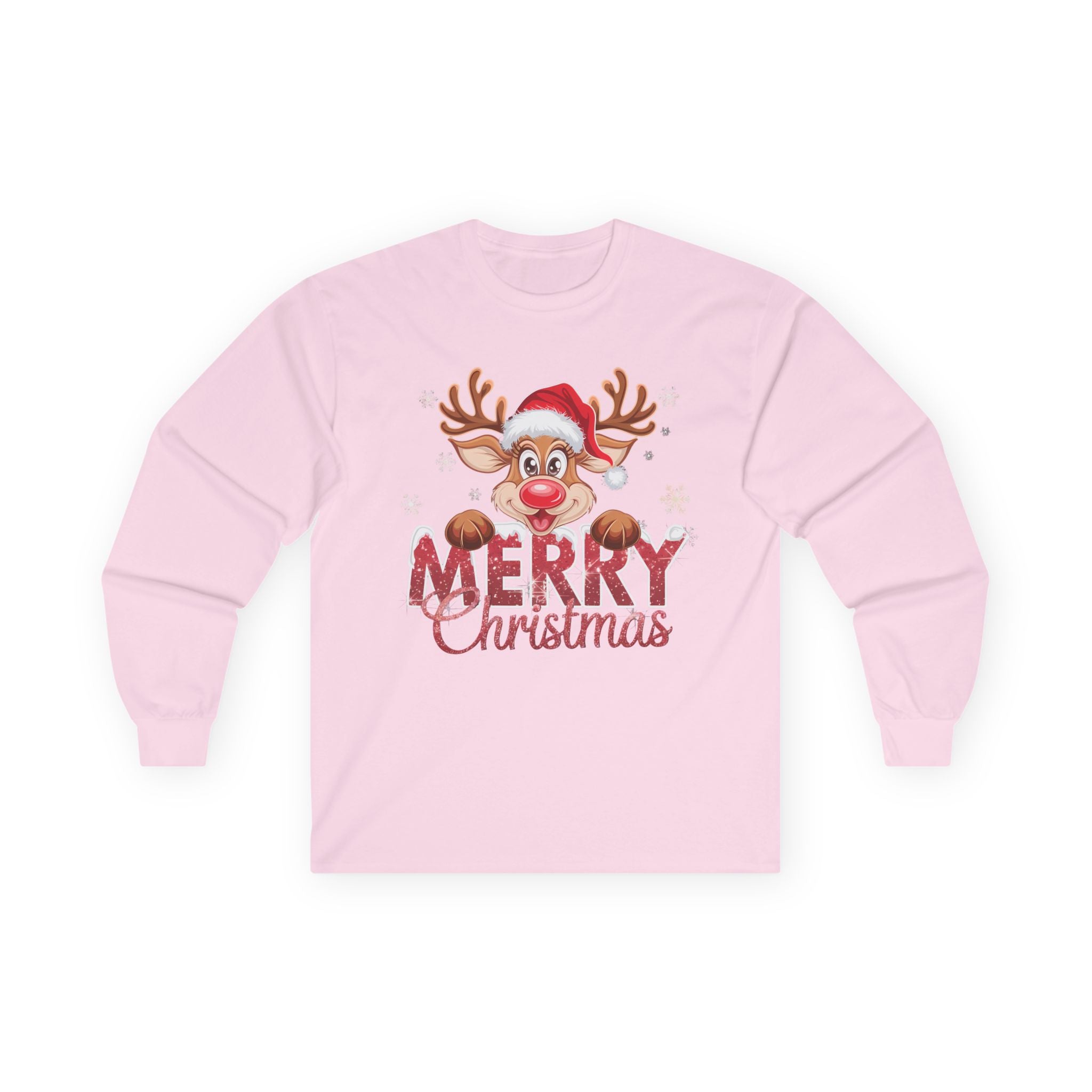 Merry Christmas Long Sleeve Tee, Holiday Shirt, Christmas Gift, Family Gathering Apparel, Winter Wear, Festive Top