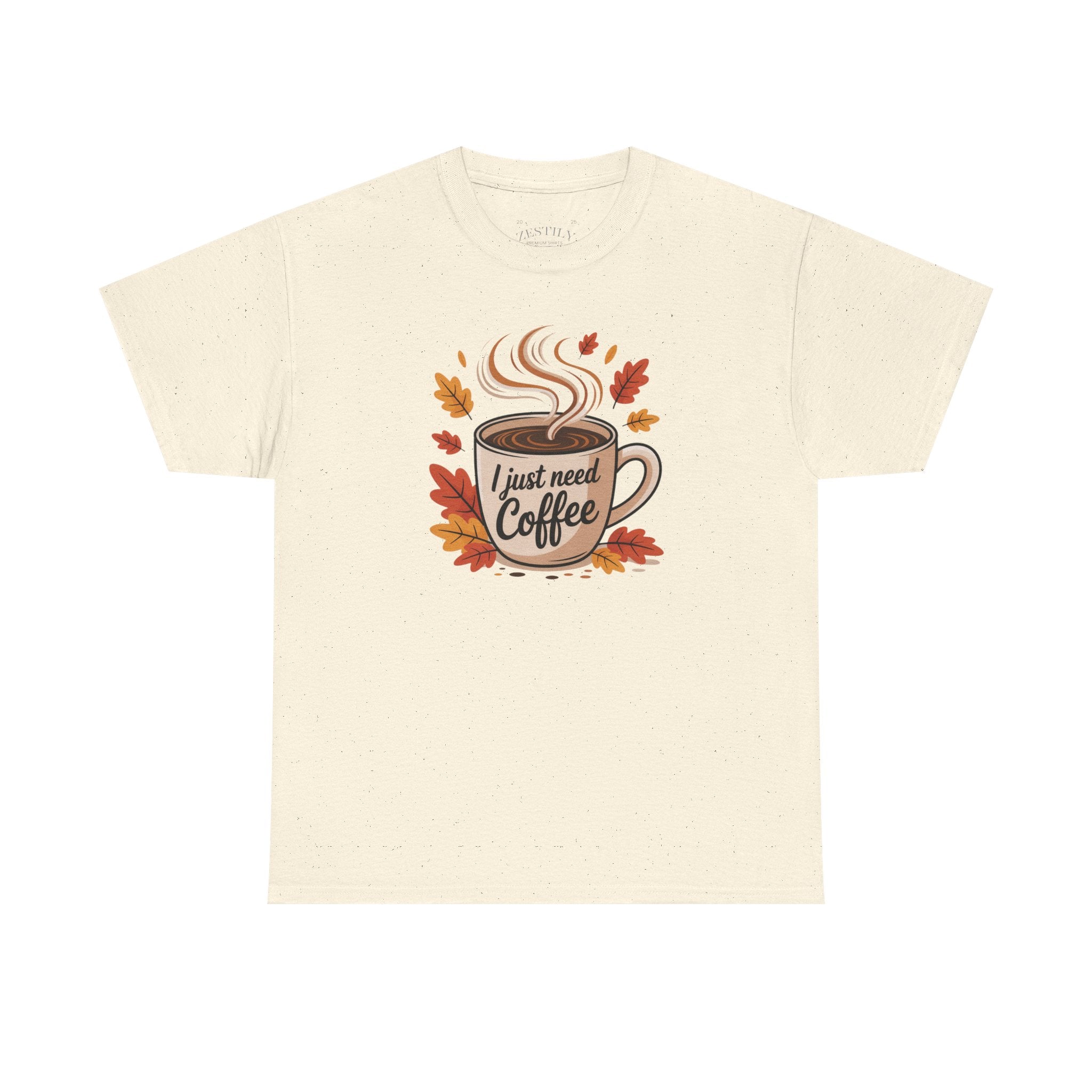 Coffee Lover Tee - Heavy Cotton T-Shirt, Funny Coffee Shirt, Autumn Fashion, Gift for Coffee Enthusiasts, Casual Wear, Fall Apparel