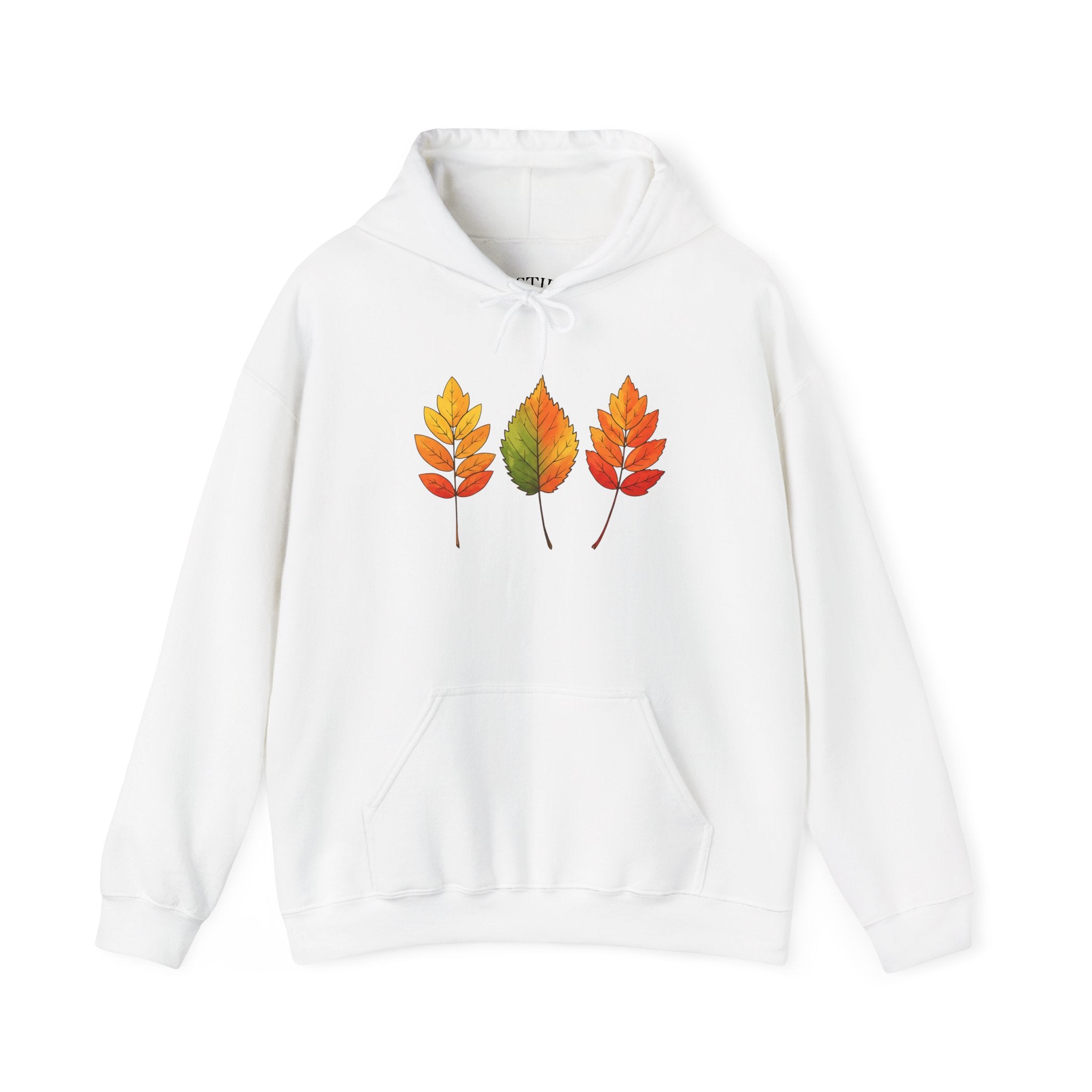 Autumn Leaves Hoodie, Cozy Fall Sweatshirt, Hooded Sweatshirt, Nature Inspired Apparel, Seasonal Wardrobe Essential