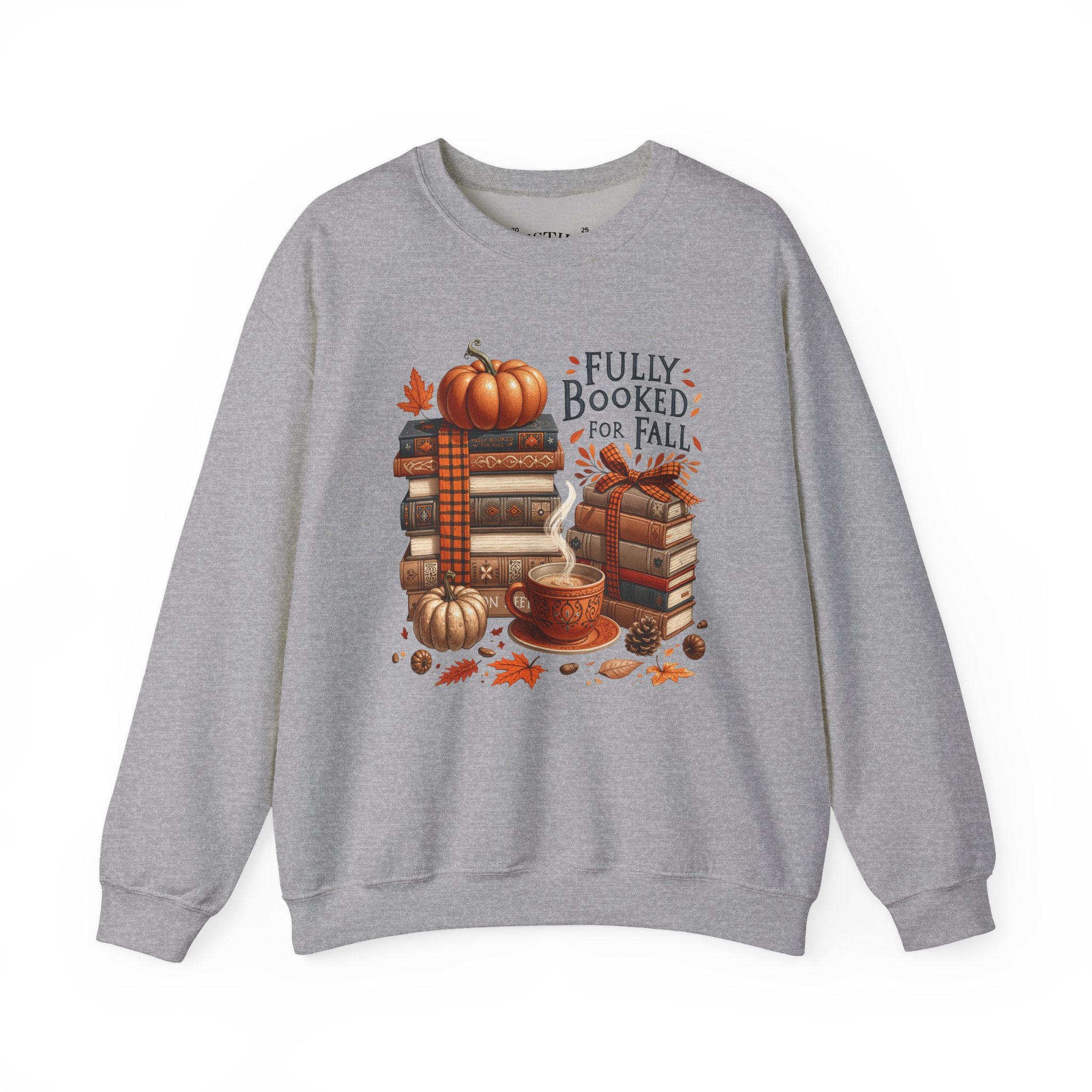 Fall-Themed Book Lover's Crewneck Sweatshirt, Cozy Sweatshirt for Readers, Fall Fashion, Halloween Gift, Bookish Apparel