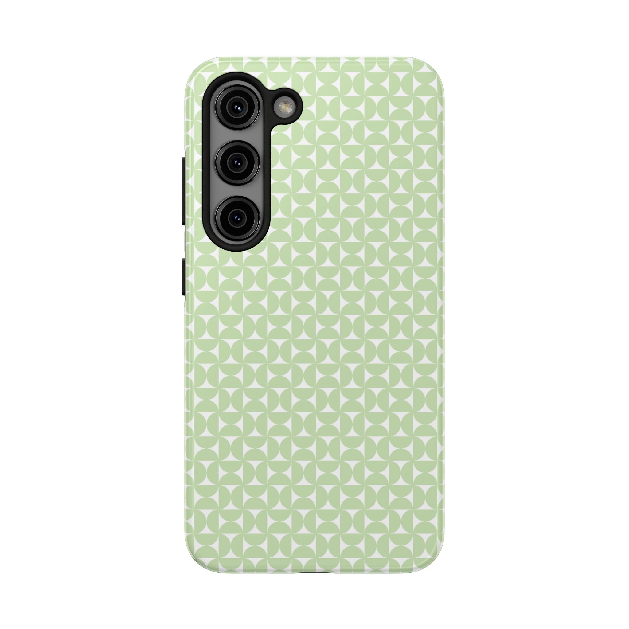 Pastel Green & White Tough Mobile Phone Case