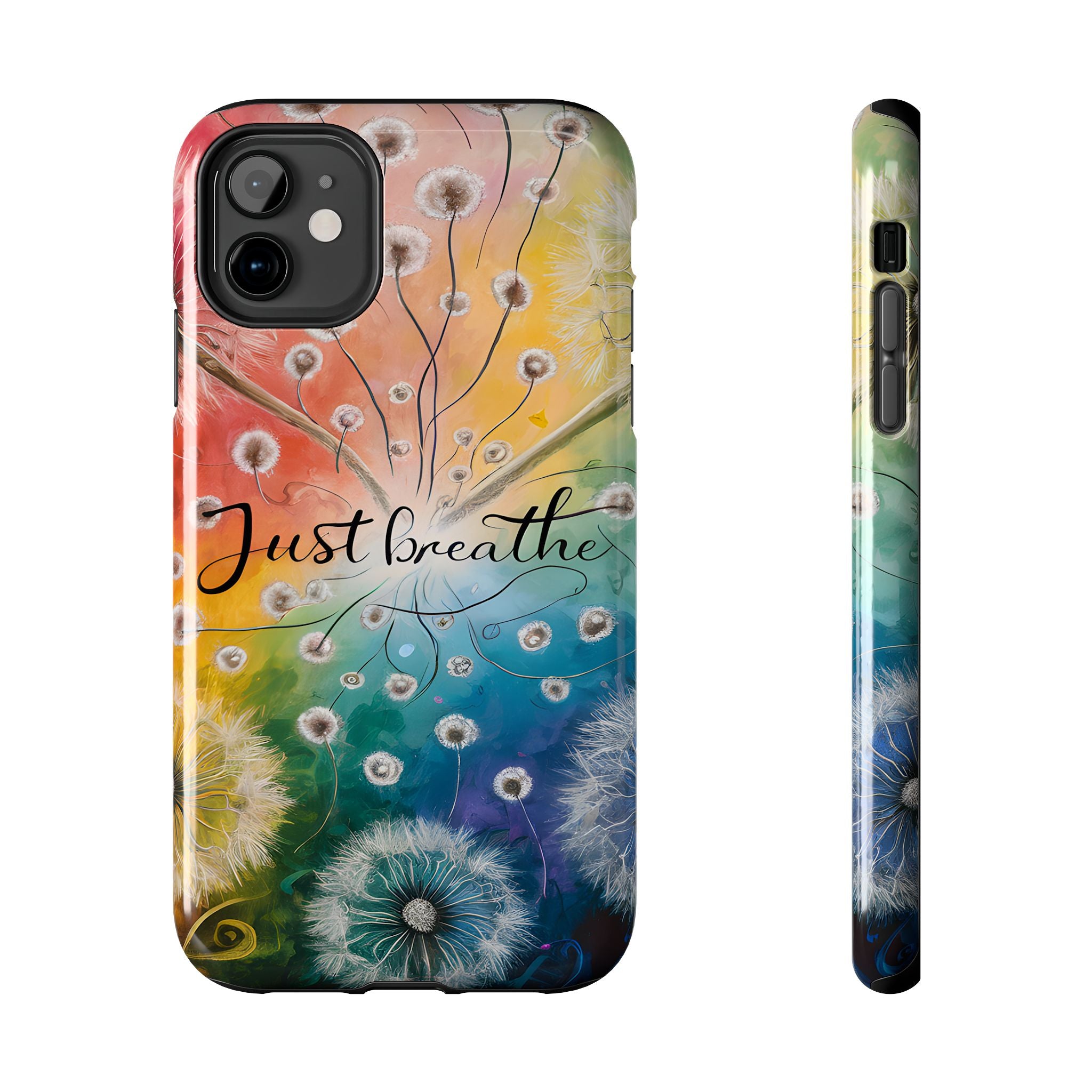 Just Breathe Rainbow Mobile Phone Case