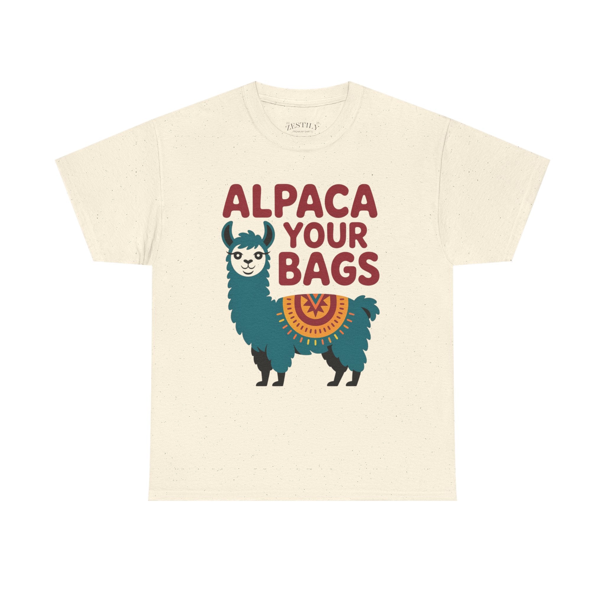 Llama-Themed Heavy Cotton Tee - Fun Alpaca Shirt, Cute Animal Gift, Funny Graphic Tee, Unique Apparel, Casual Everyday Wear