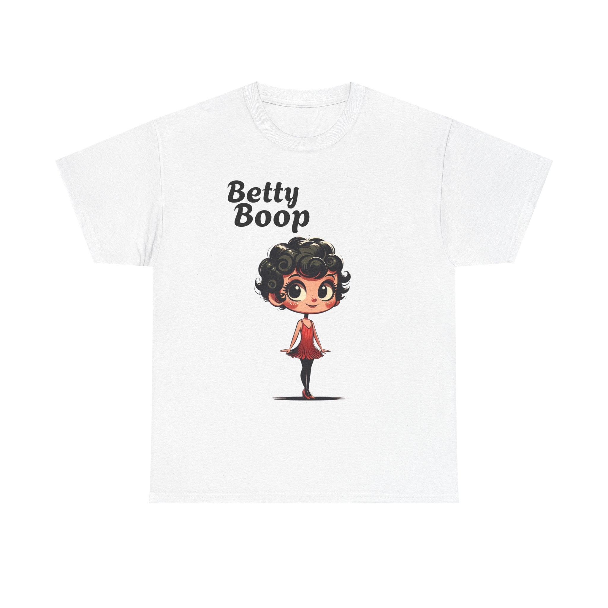 Betty Boop Heavy Cotton Tee, Fun Graphic Tee, Retro Style Shirt, Gift for Cartoon Lovers, Comfy Casual Wear, Vintage T-Shirt