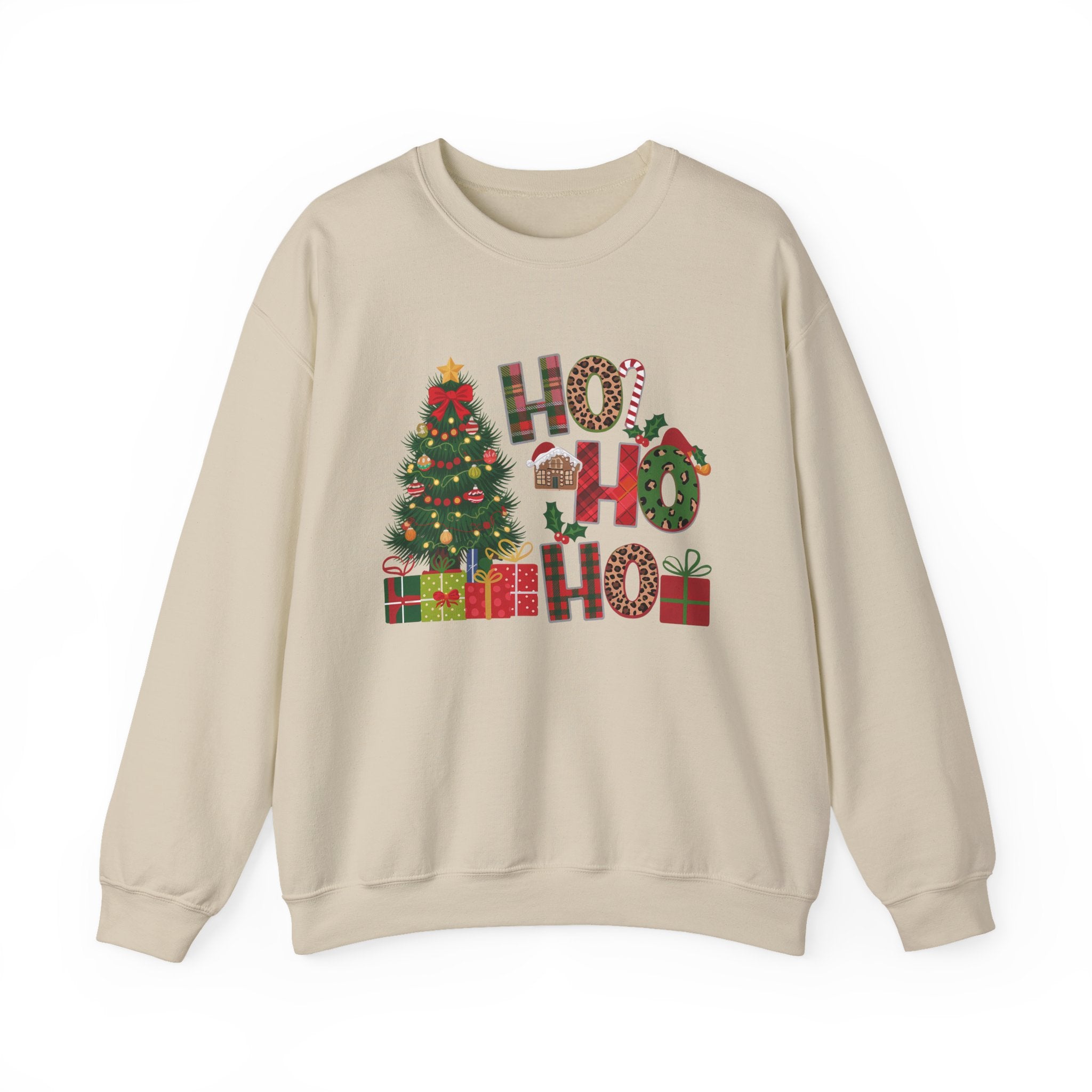 Festive Holiday Sweatshirt - Perfect Christmas Gift, Cozy Crewneck, Seasonal Style, Ho Ho Ho Design, Winter Wear
