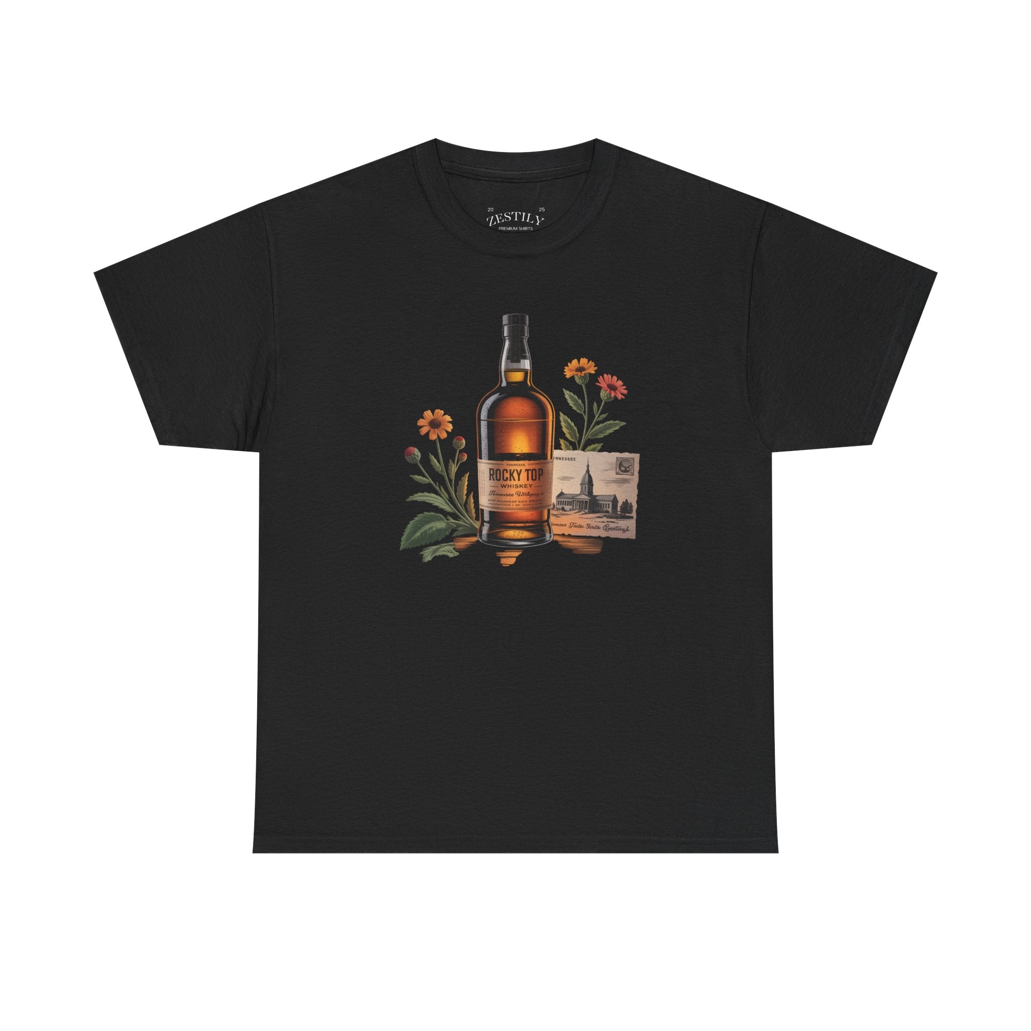 Whiskey Lover's Heavy Cotton Tee - Vintage Spirits Design, Gift for Her, Distillery Shirt, Casual Wear, Unique Gift