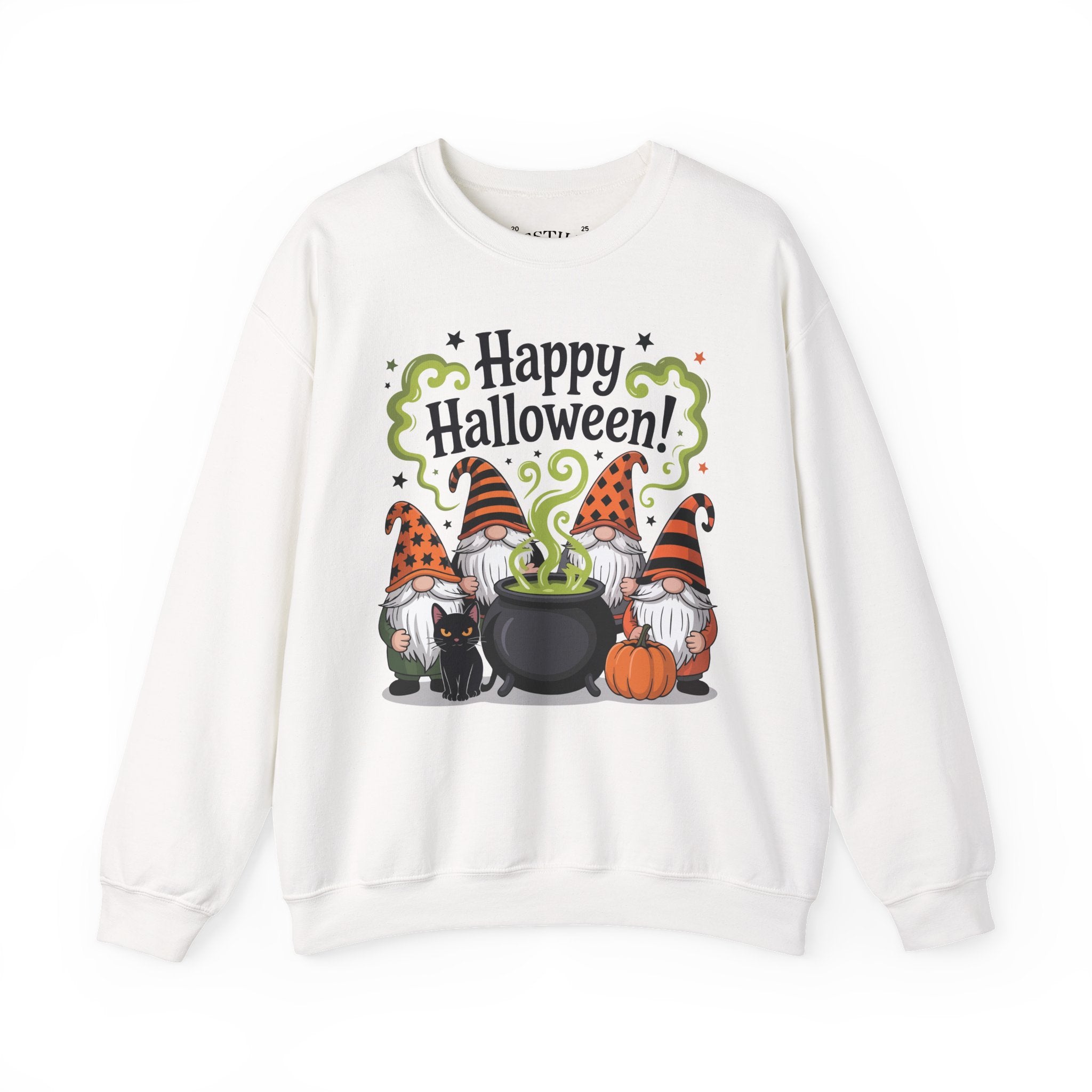 Halloween Gnome Crewneck Sweatshirt - Cozy Fall Apparel, Sweatshirt for Halloween Parties, October Celebrations, Seasonal Gift