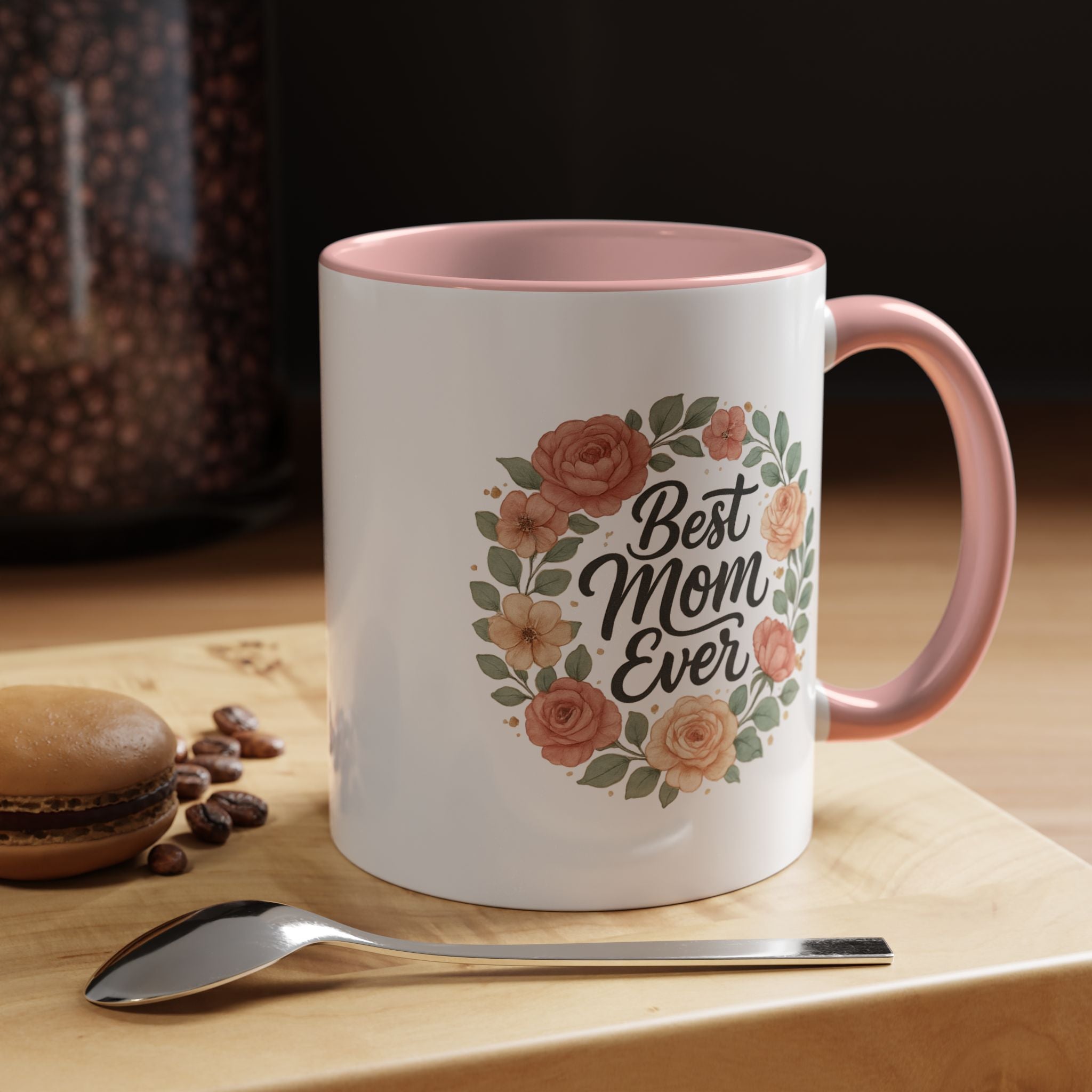 Floral Best Mom Coffee Mug | Gift for Mom, Mother's Day Surprise, Cute Floral Cup, Ceramic Tea Mug, Coffee Lover Present