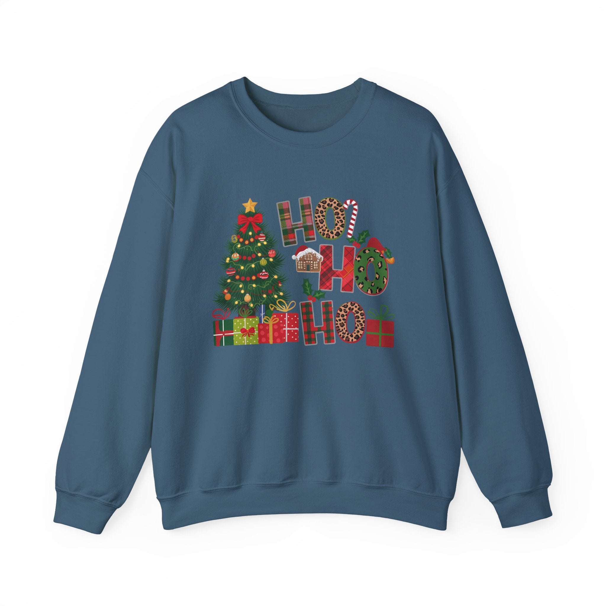 Festive Holiday Sweatshirt - Perfect Christmas Gift, Cozy Crewneck, Seasonal Style, Ho Ho Ho Design, Winter Wear