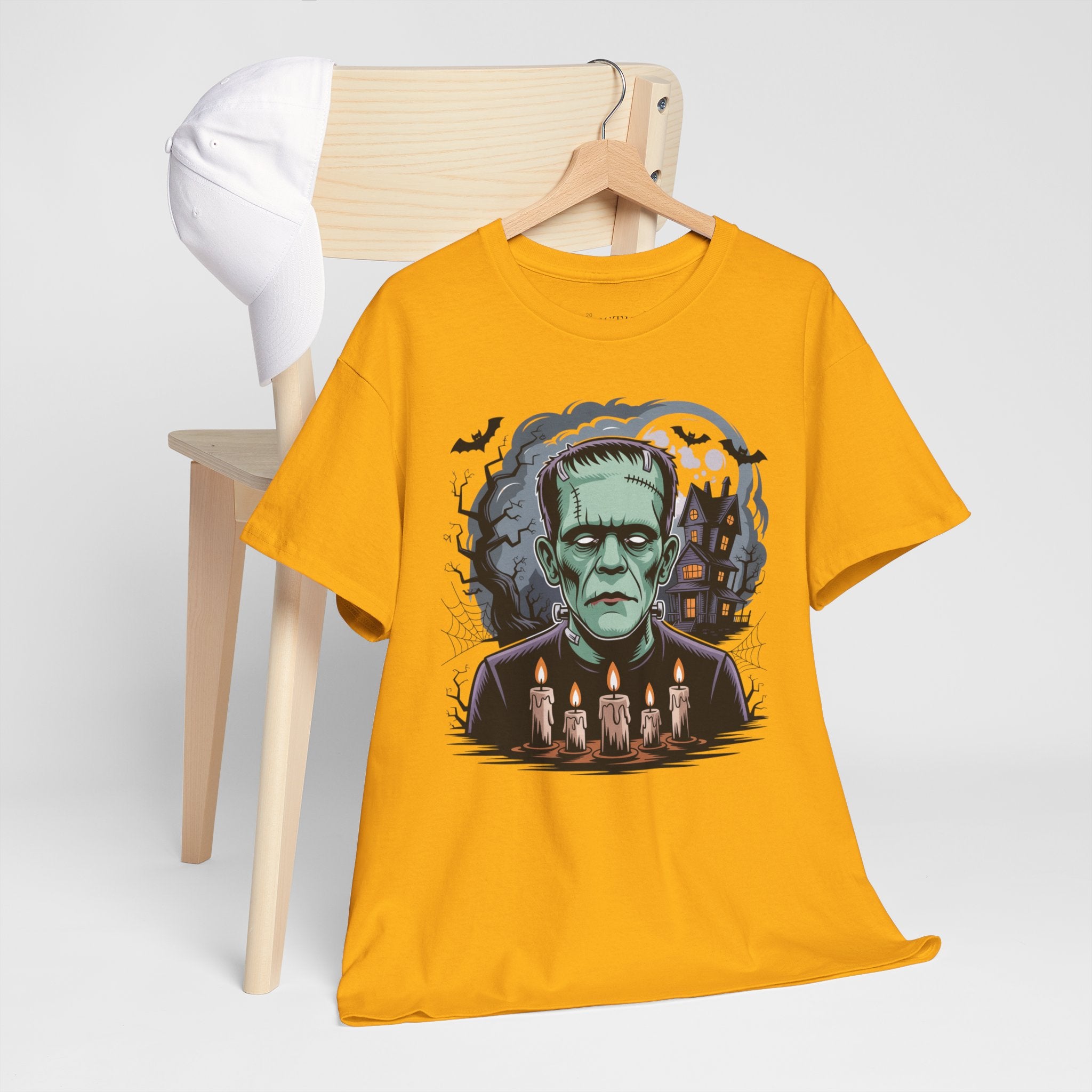 Spooky Frankenstein Tee, Halloween Shirt, Horror Costume Essential, Unisex Graphic T-Shirt, Party Wear, Movie Night