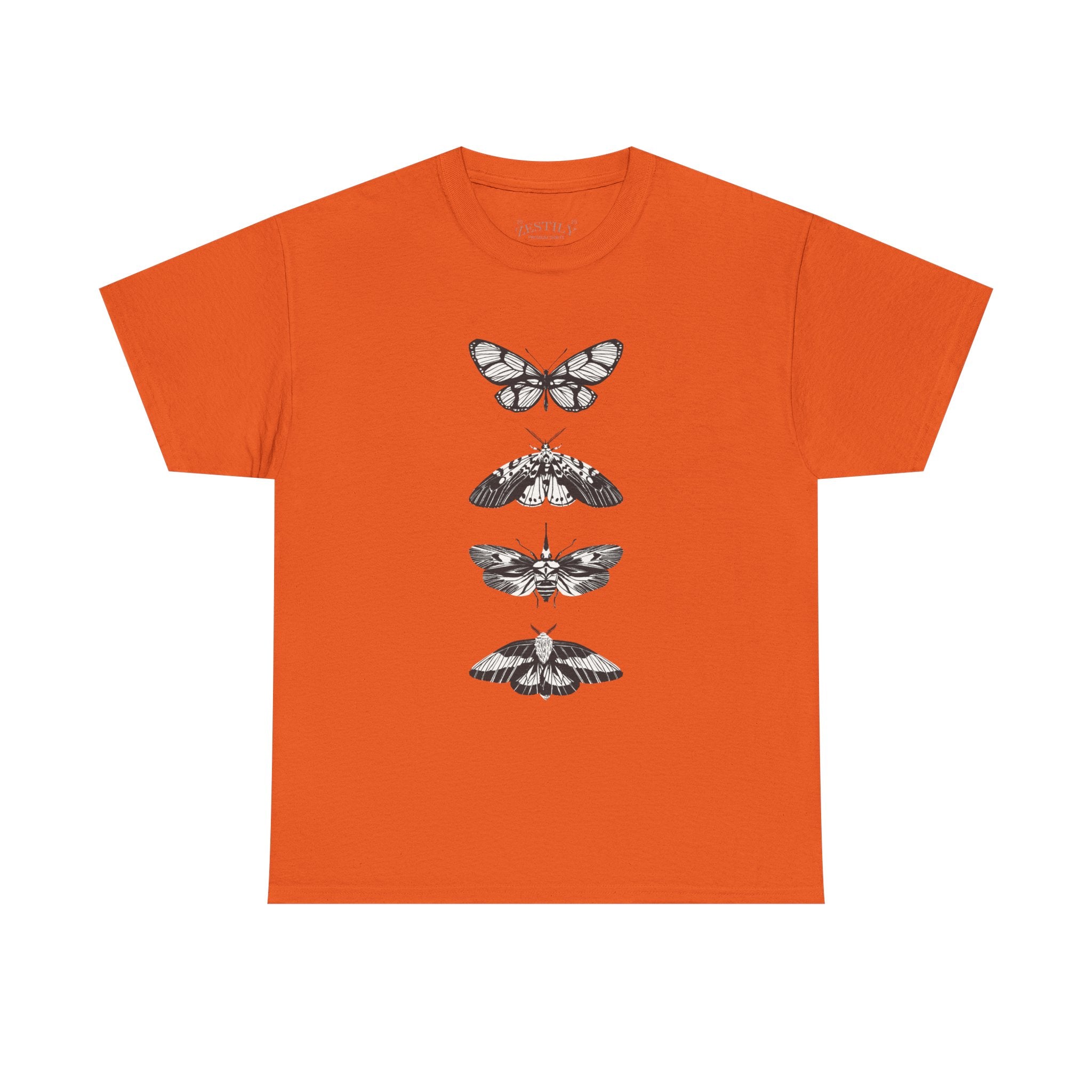 Botanical Moth Print Tee, Graphic T-Shirt, Nature Lover Gift, Cotton Tee, Vintage Style T-Shirt, Summer Casual Wear
