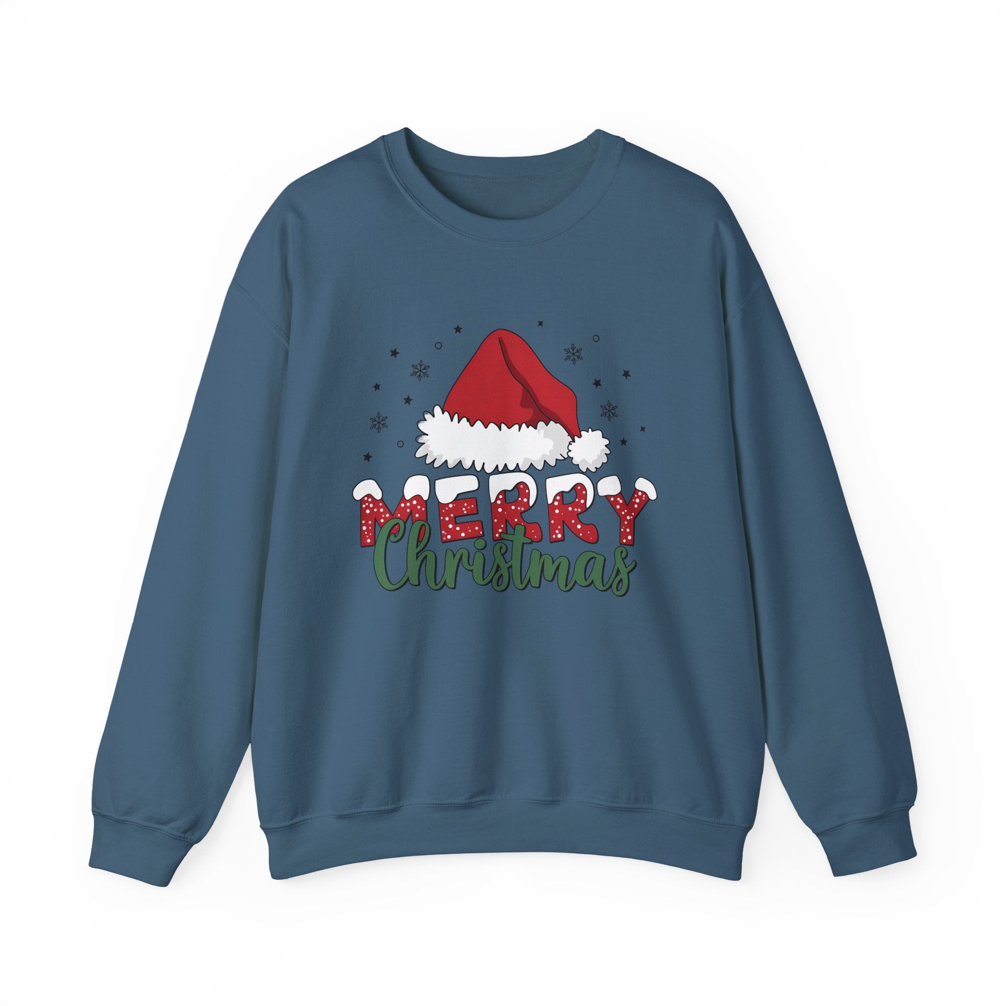 Festive Merry Christmas Crewneck Sweatshirt, Holiday Gift, Sweater, Christmas Apparel, Winter Fashion, Cozy Sweatshirt