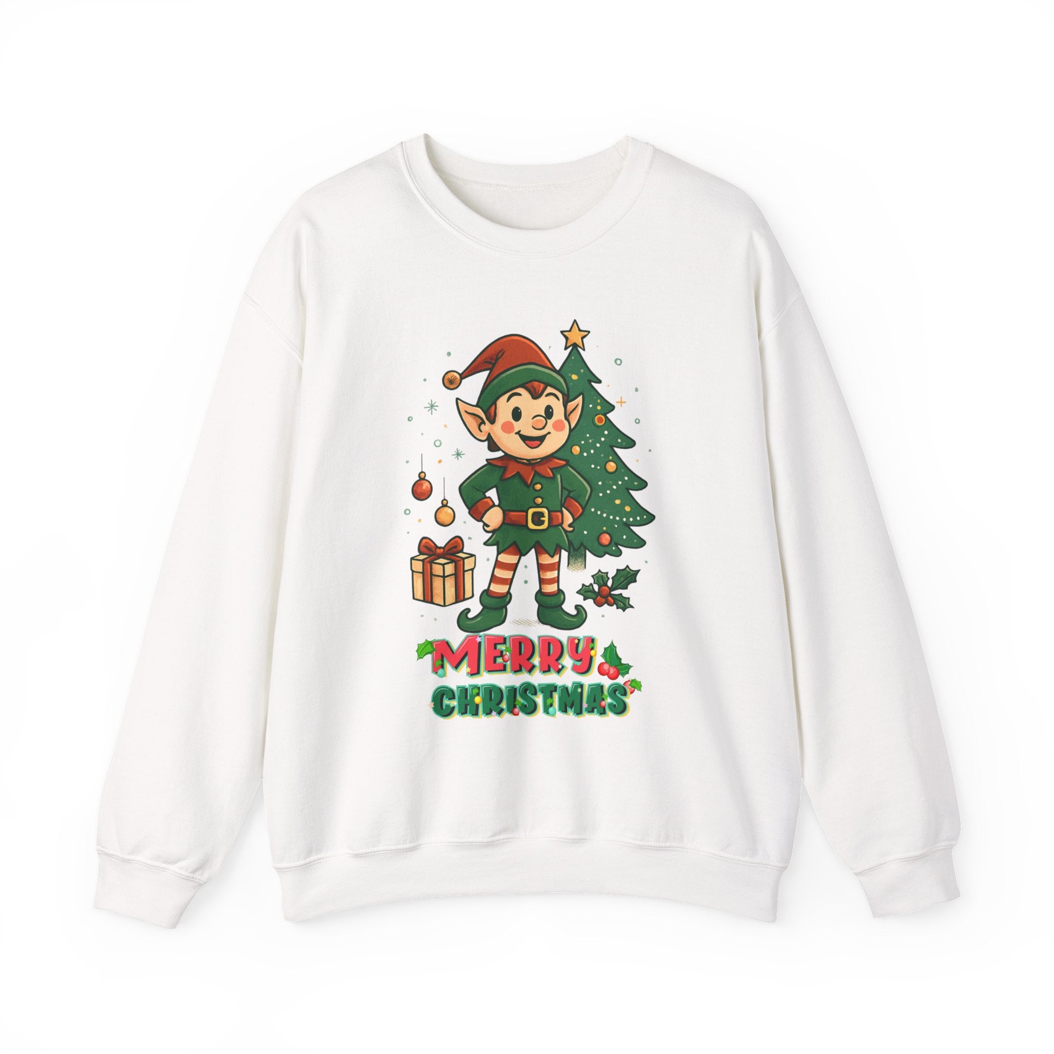 Merry Christmas Elf Sweatshirt | Holiday Sweatshirt, Crewneck, Festive Apparel, Gift for Him/Her, Cozy Winter Wear