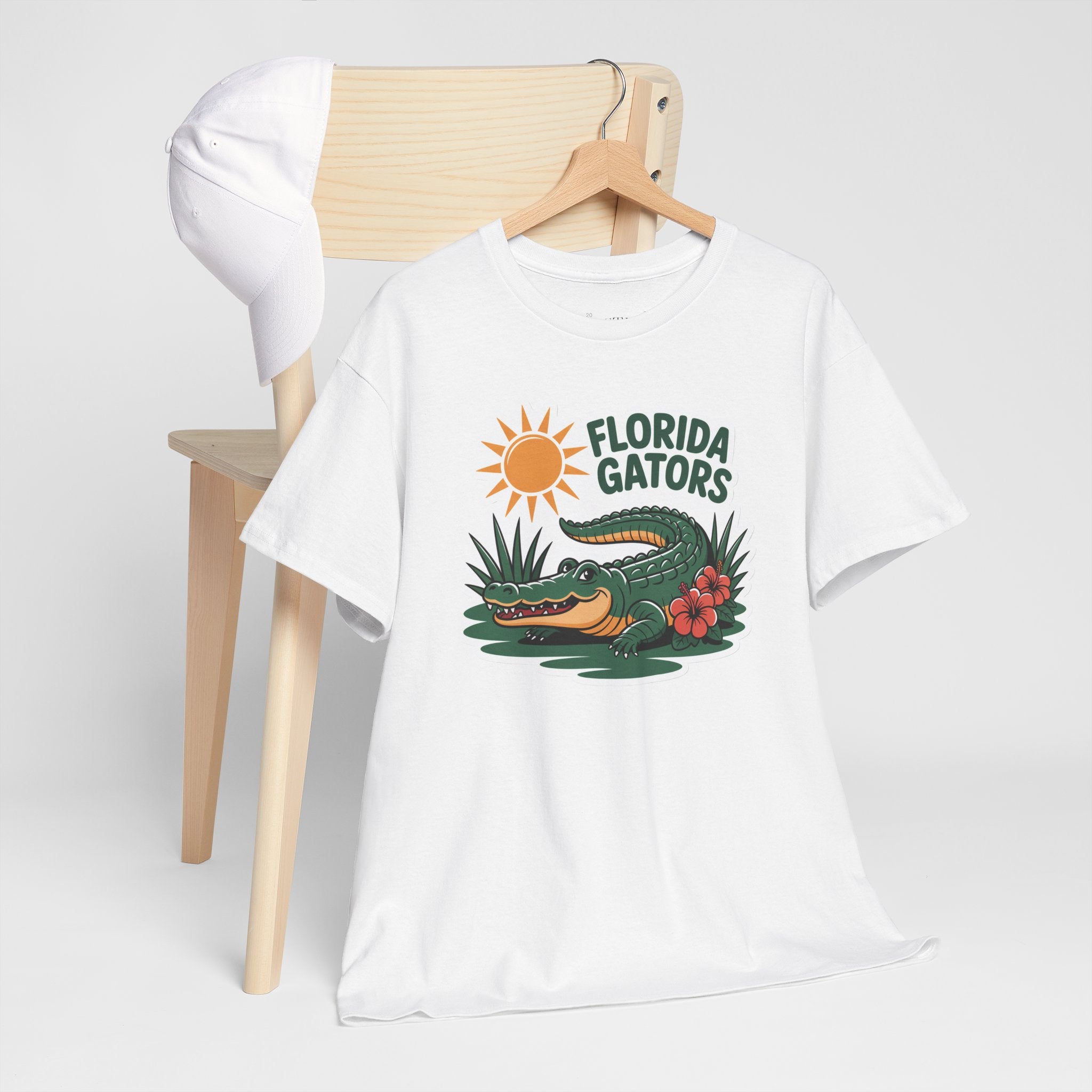 Florida Gators Heavy Cotton Tee, Perfect for College Fans, Game Day Apparel, Sports Casual Wear, Gift for Gator Enthusiasts