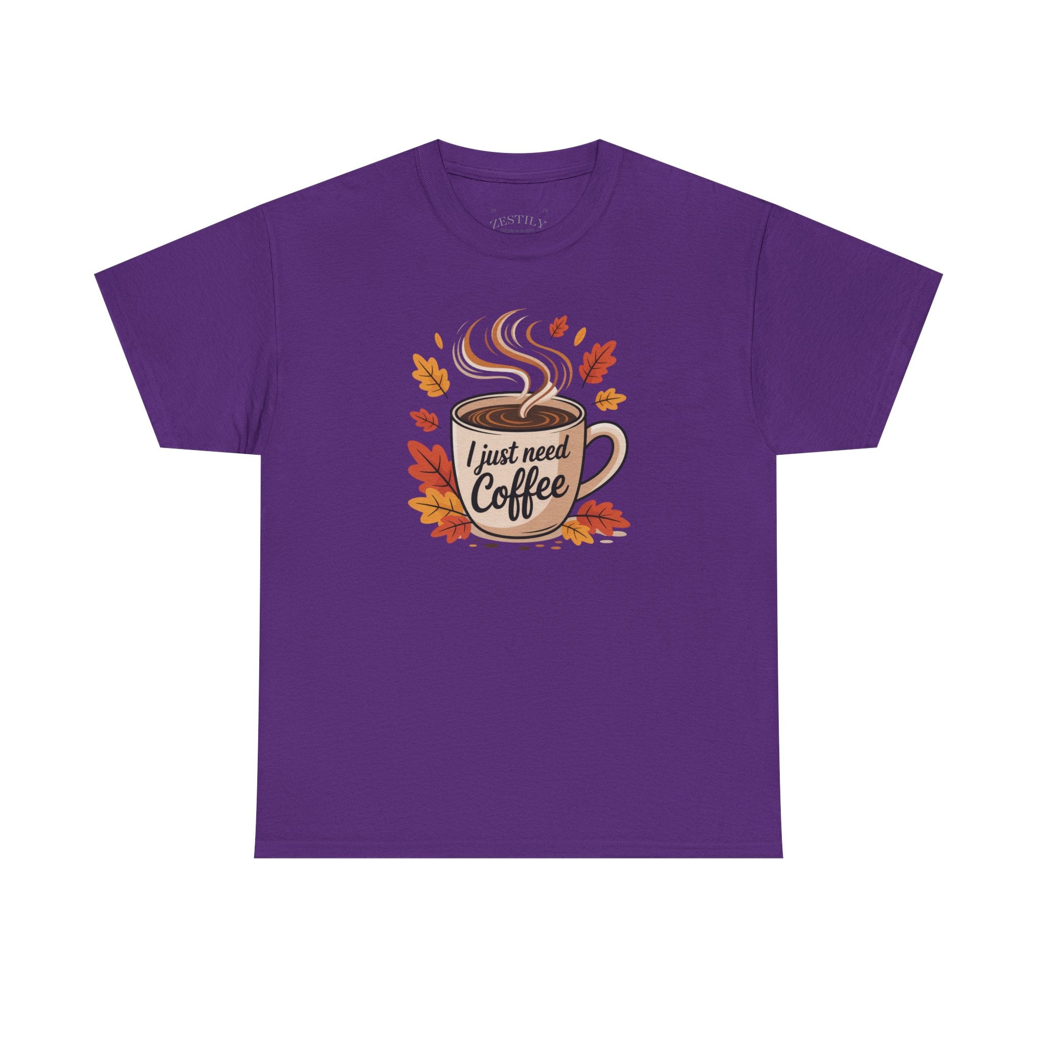 Coffee Lover Tee - Heavy Cotton T-Shirt, Funny Coffee Shirt, Autumn Fashion, Gift for Coffee Enthusiasts, Casual Wear, Fall Apparel