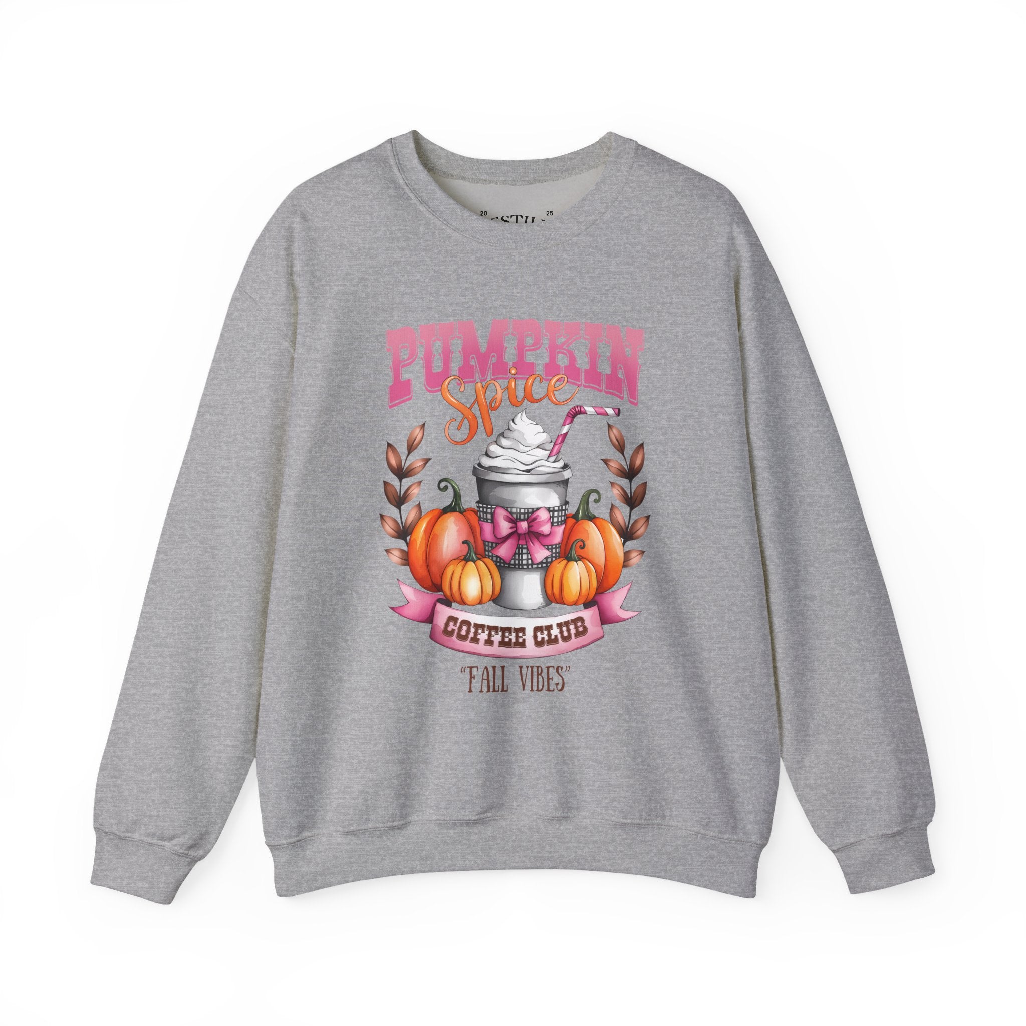 Cozy Fall Vibes Sweatshirt | Pumpkin Spice Coffee Club | Cute Autumn Apparel, Gifts for Coffee Lovers, Seasonal Fashion, Fall Celebrations
