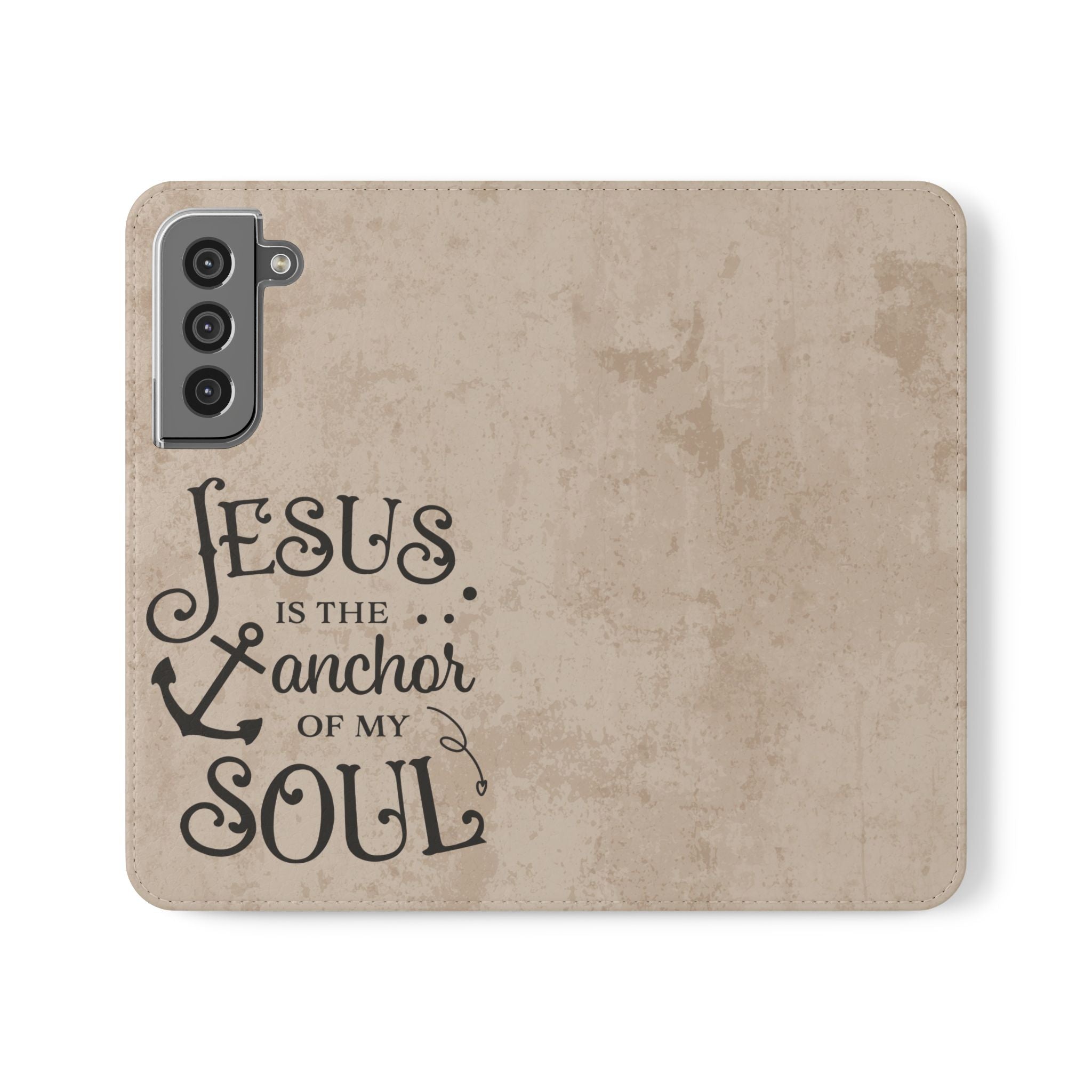 Jesus Flip Case Inspirational iPhone Samsung Wallet, Christian Gift, Faith-Based Accessory, Stylish Protection for Any Occasion
