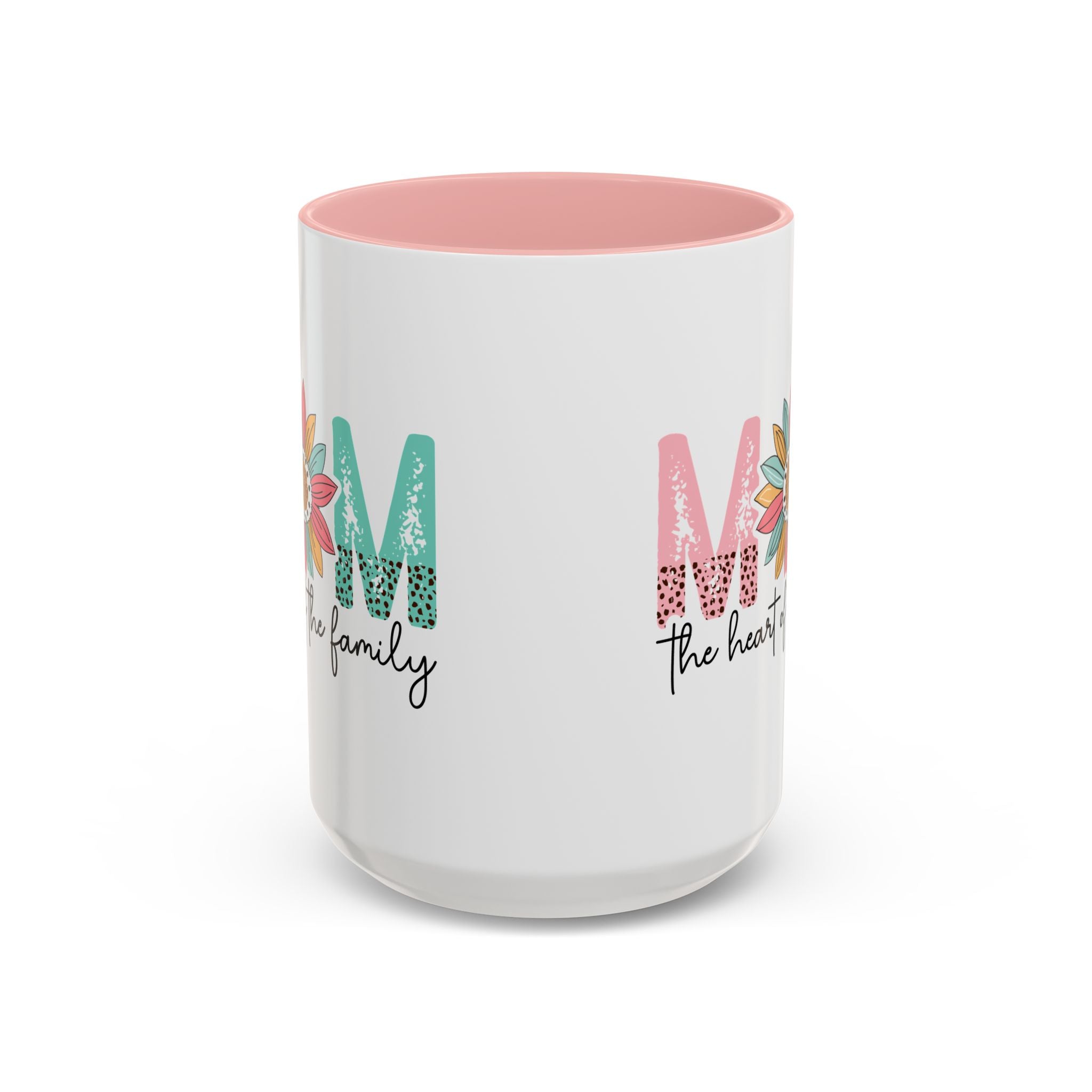 Mom Heart of the Family Accent Coffee Mug Perfect Gift for Mother's Day