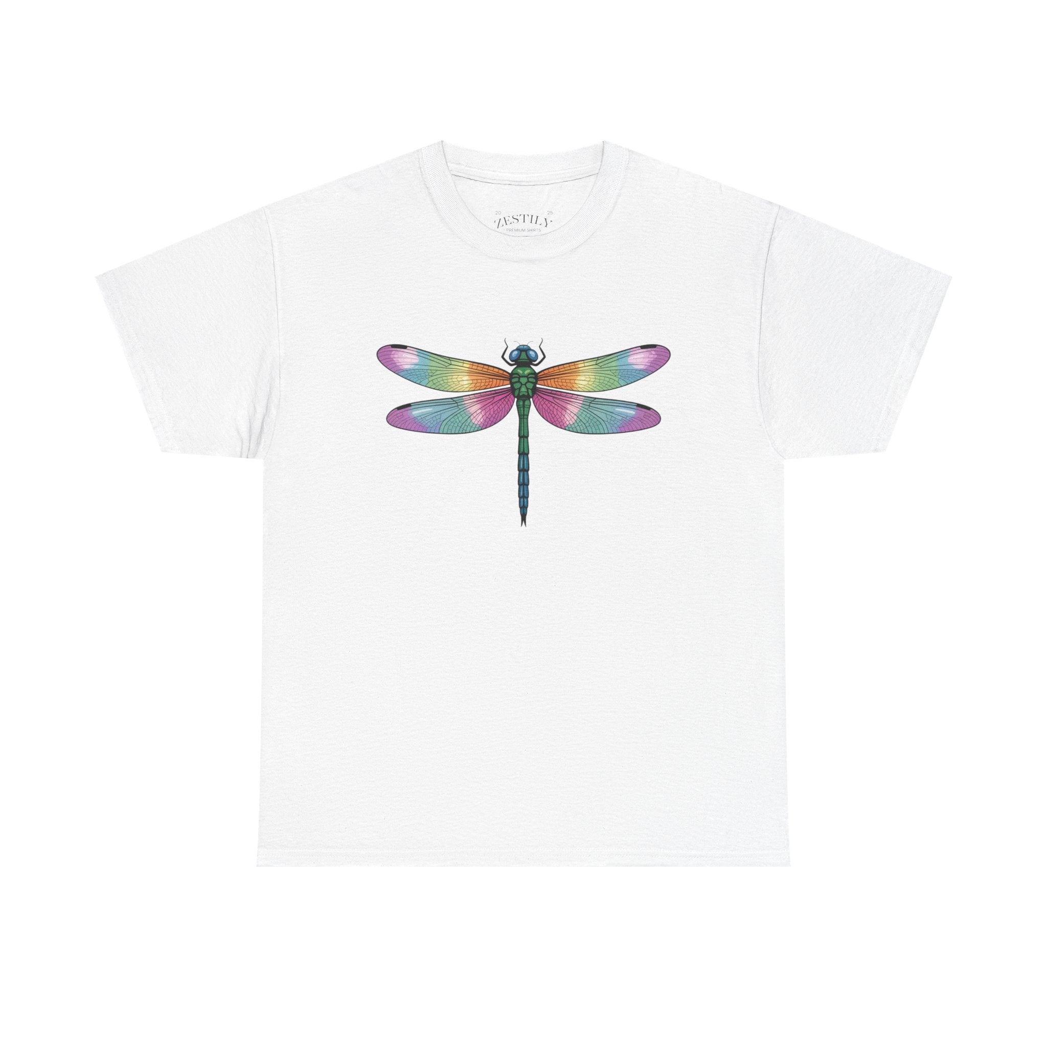 Colorful Dragonfly Tee, Nature Lover Shirt, Eco-Friendly Gift, Summer Fashion, Outdoor Adventure Wear