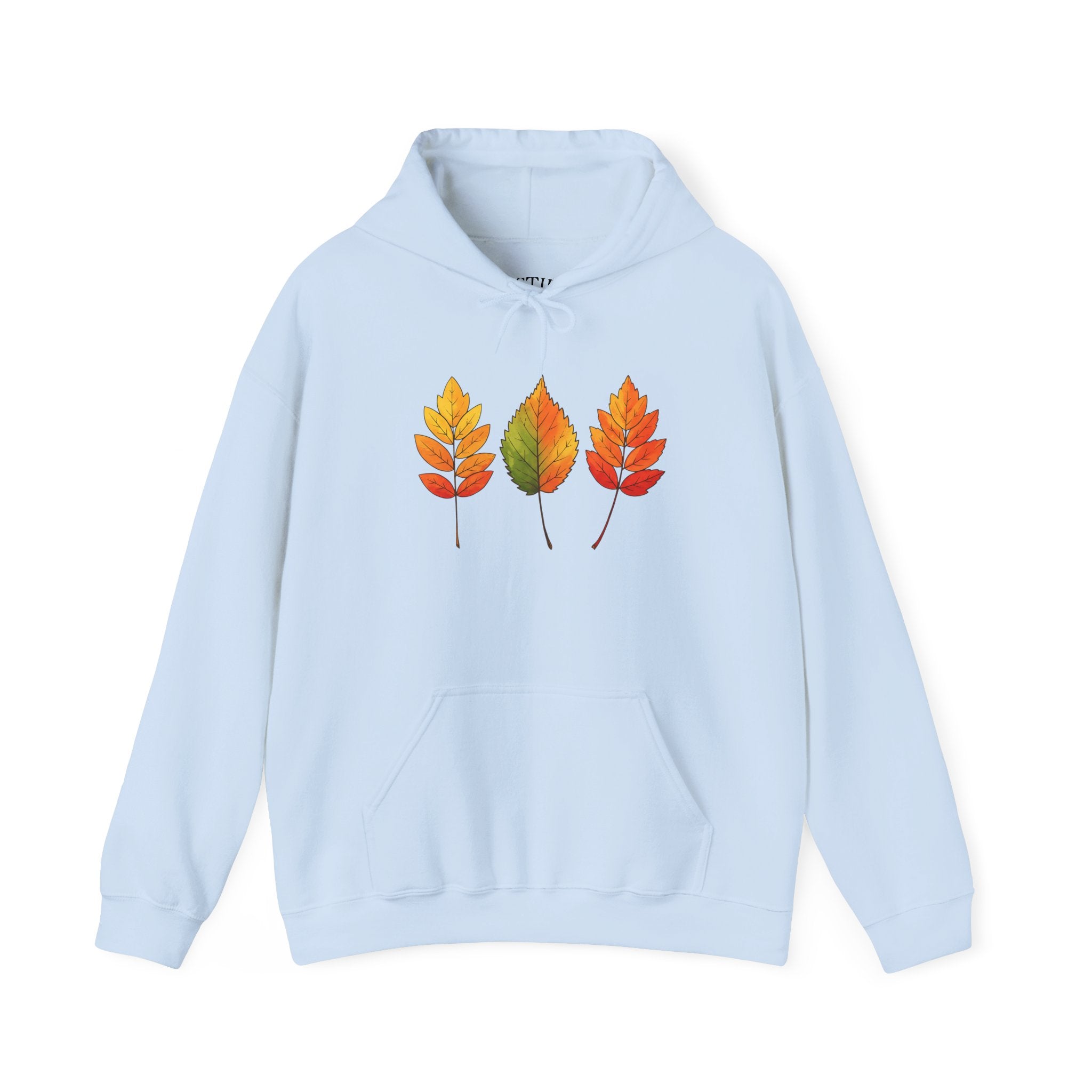 Autumn Leaves Hoodie, Cozy Fall Sweatshirt, Hooded Sweatshirt, Nature Inspired Apparel, Seasonal Wardrobe Essential