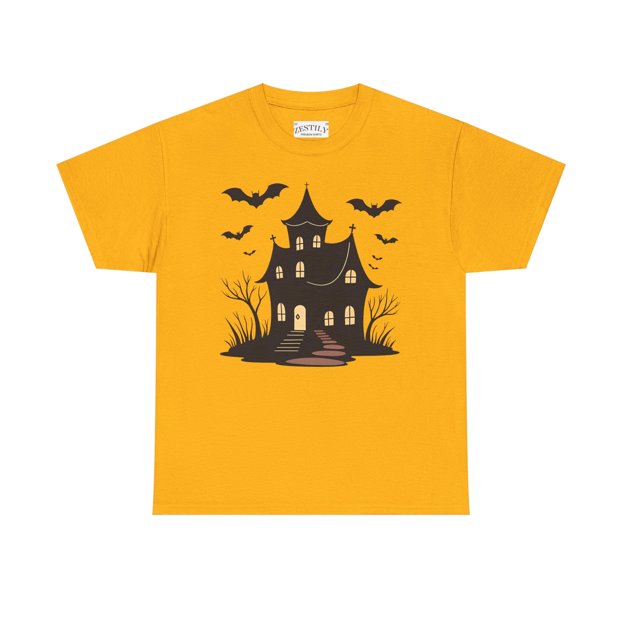 Spooky Haunted House Tee, Halloween T-Shirt, Halloween Shirt, Bats Graphic Tee, Ghosts and Ghouls Apparel