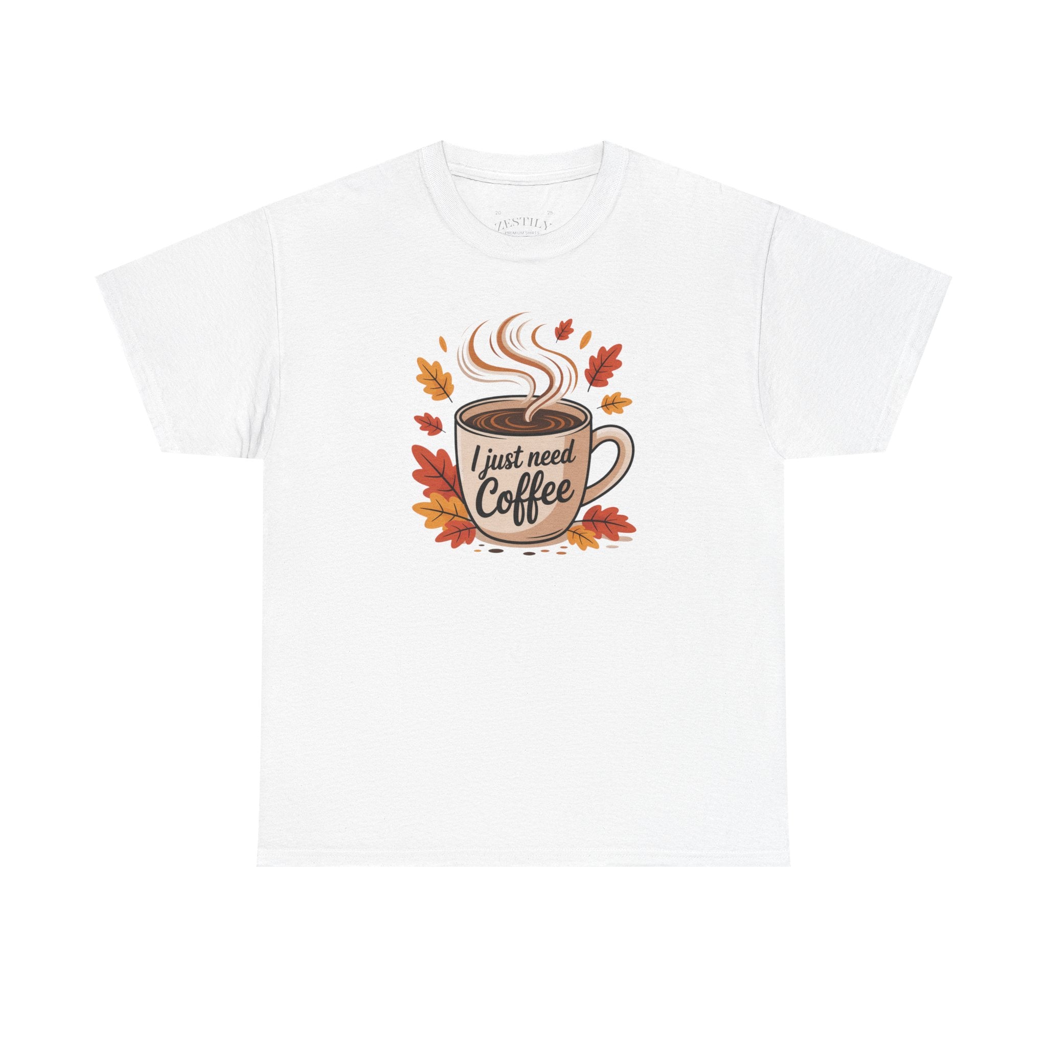 Coffee Lover Tee - Heavy Cotton T-Shirt, Funny Coffee Shirt, Autumn Fashion, Gift for Coffee Enthusiasts, Casual Wear, Fall Apparel