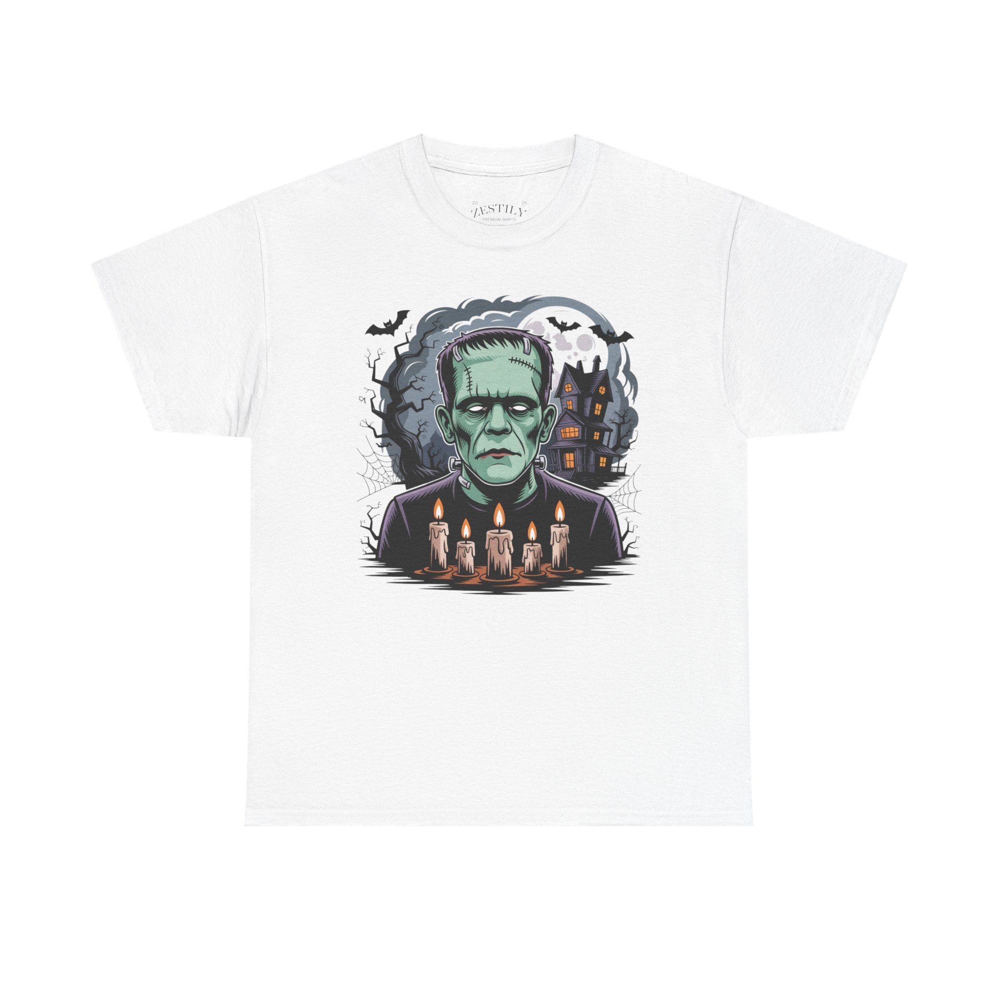 Spooky Frankenstein Tee, Halloween Shirt, Horror Costume Essential, Unisex Graphic T-Shirt, Party Wear, Movie Night