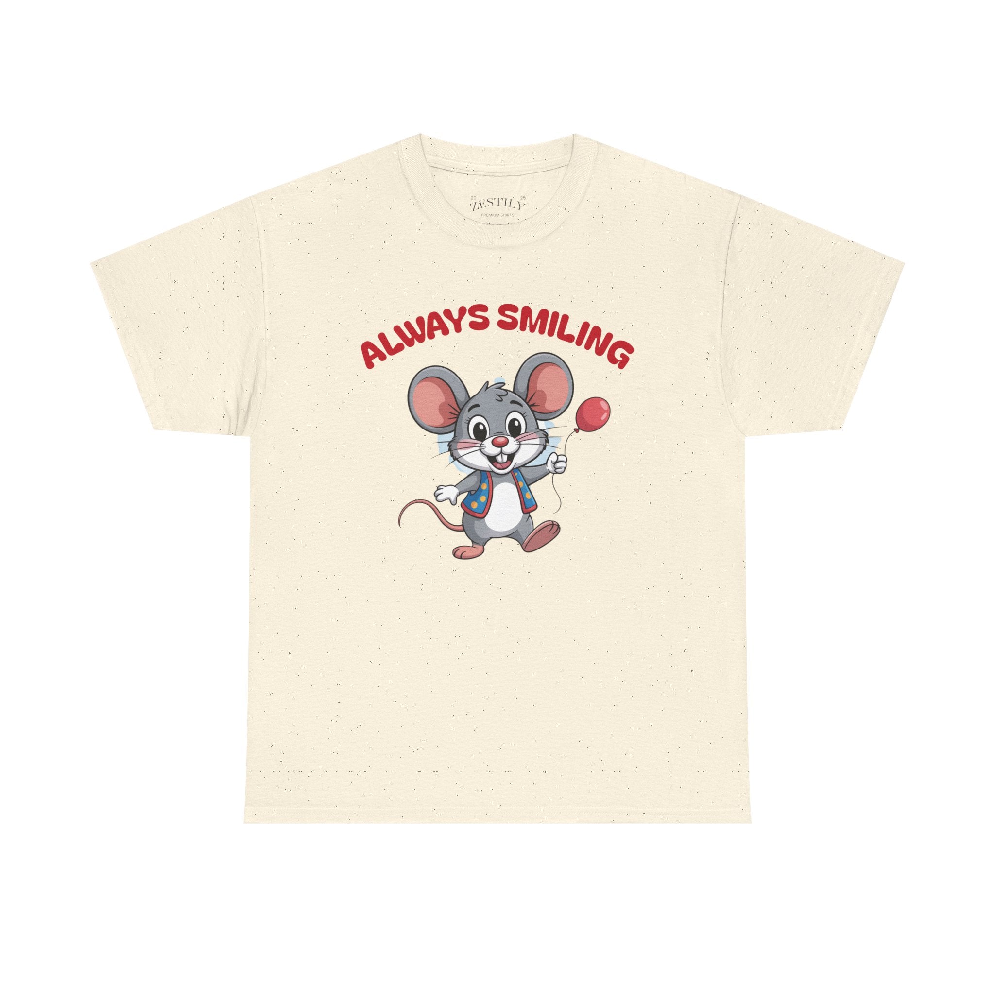 Always Smiling Mouse Tee, Fun Graphic Shirt, Cotton T-Shirt, Cute Gift for Adults, Perfect for Birthdays, Parties