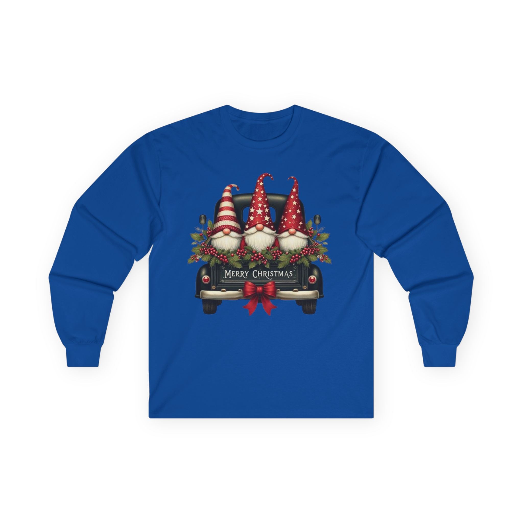 Long Sleeve Tee - Merry Christmas Gnome Design | Festive Holiday Apparel, Winter Wardrobe, Christmas Gifts, Cozy Style