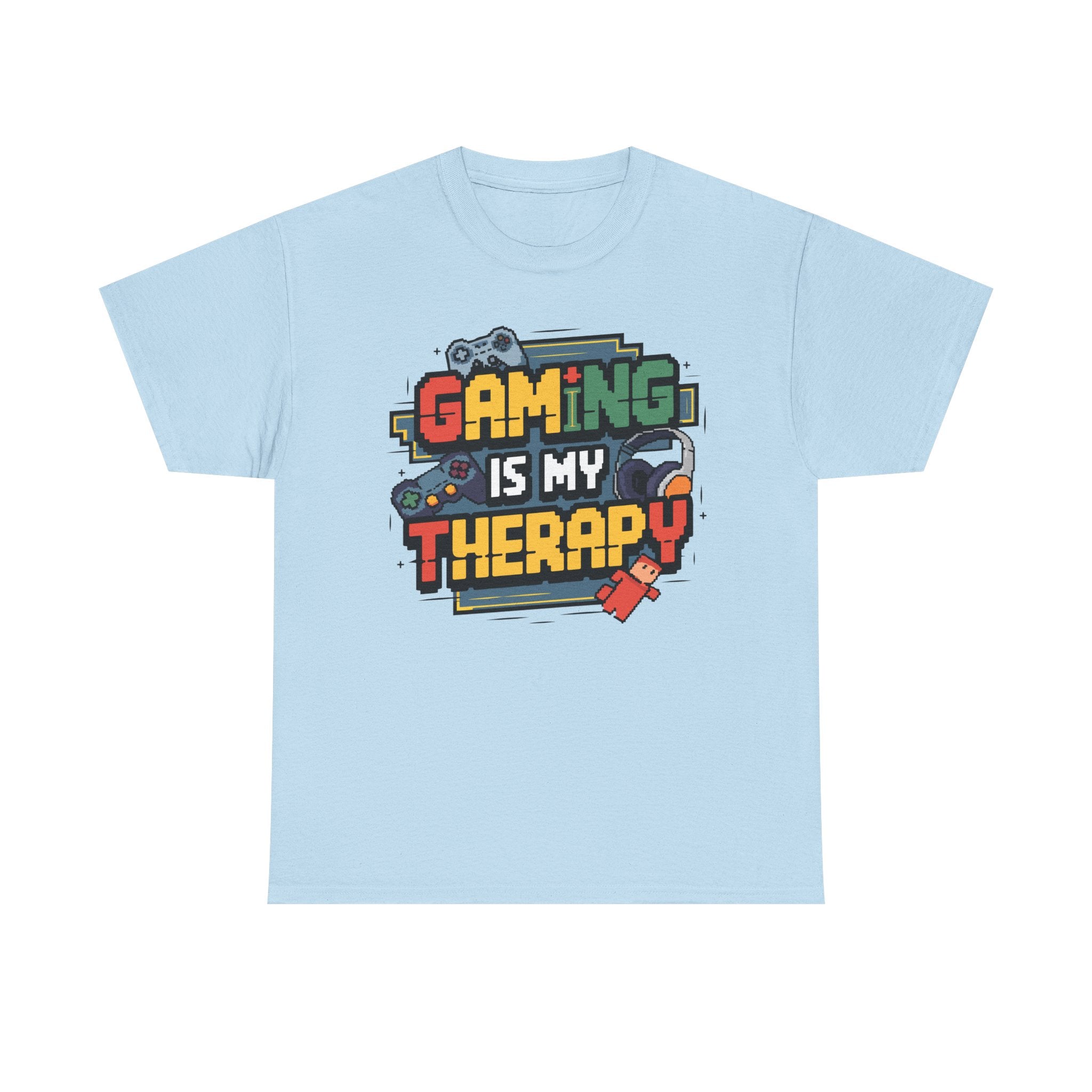 Gaming Is My Therapy Heavy Cotton Tee Perfect Gift for Gamers T-Shirt