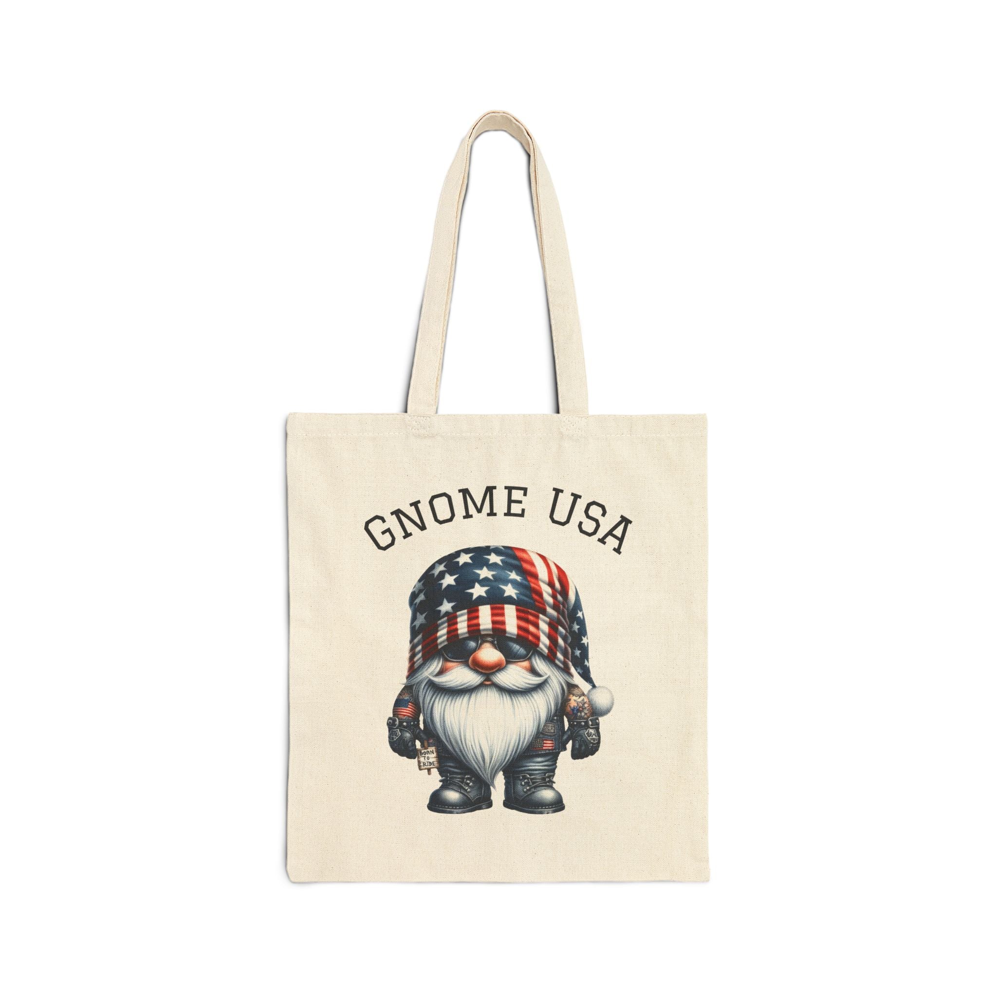 Patriotic Gnome Tote Bag, Gnome USA Bag, 4th of July, Summer Picnic, Eco-Friendly Gift, Holiday Shopping