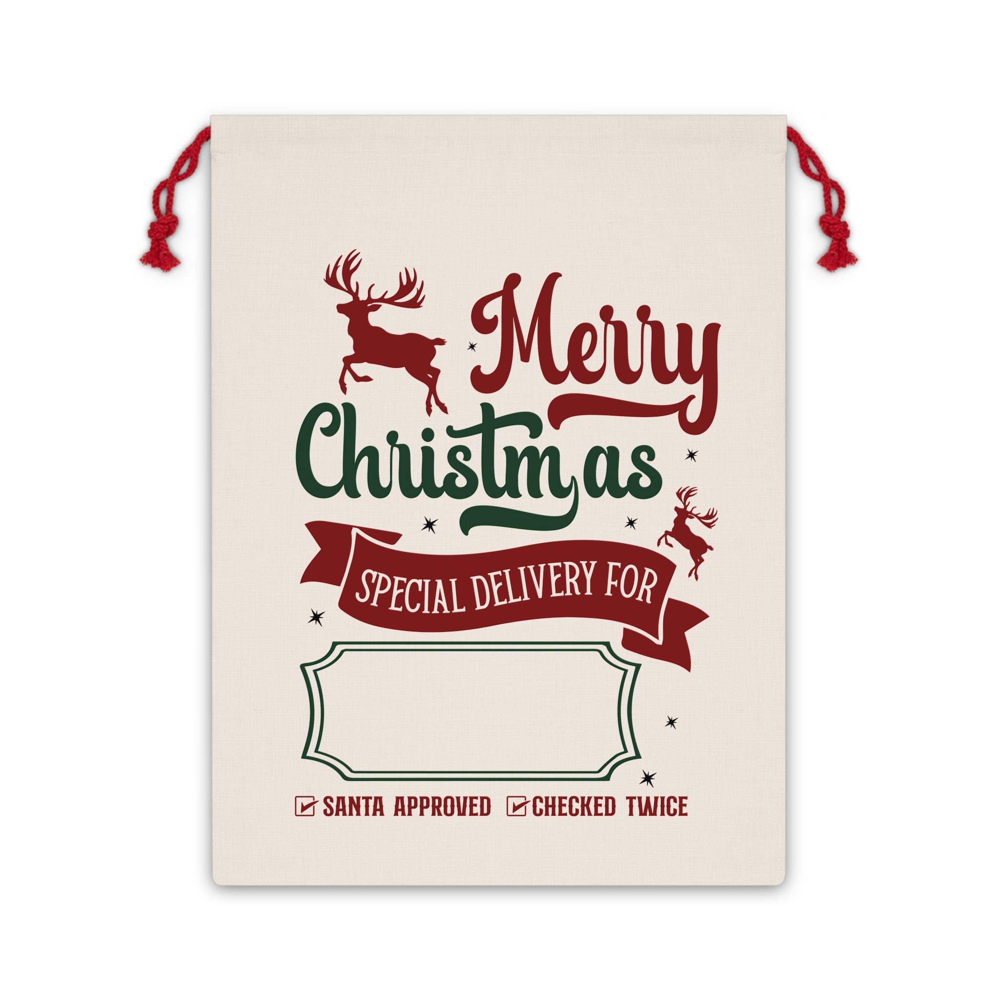 Merry Christmas Special Delivery Gift Bag Personalized