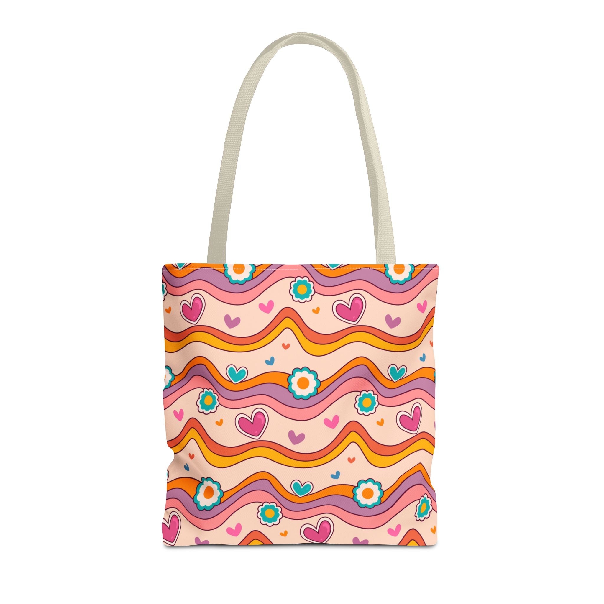 Crazy Hearts Colorful Tote Bag