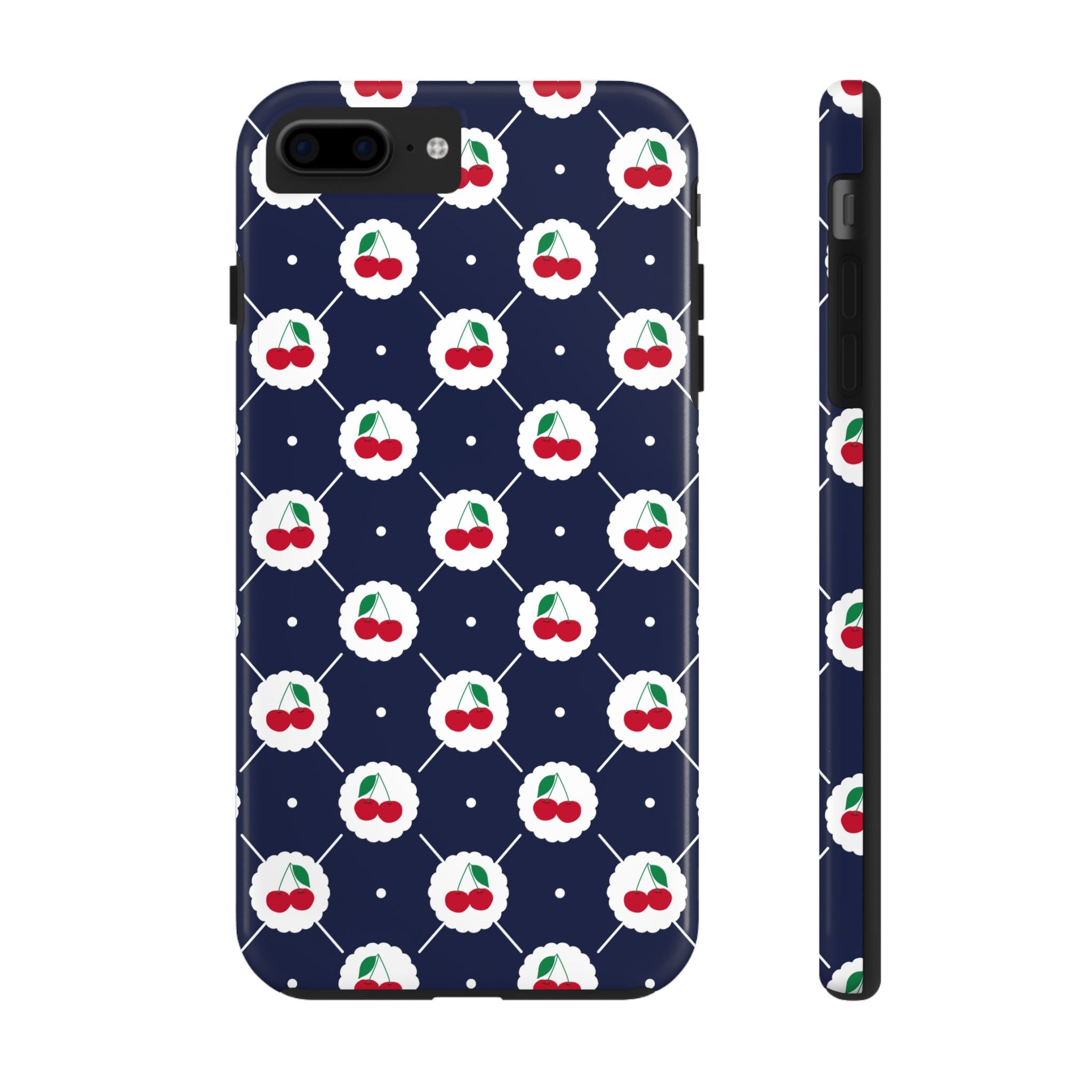 Cherry Pattern Tough iPhone Samsung Case Durable Protection with a Fun Summer Vibe