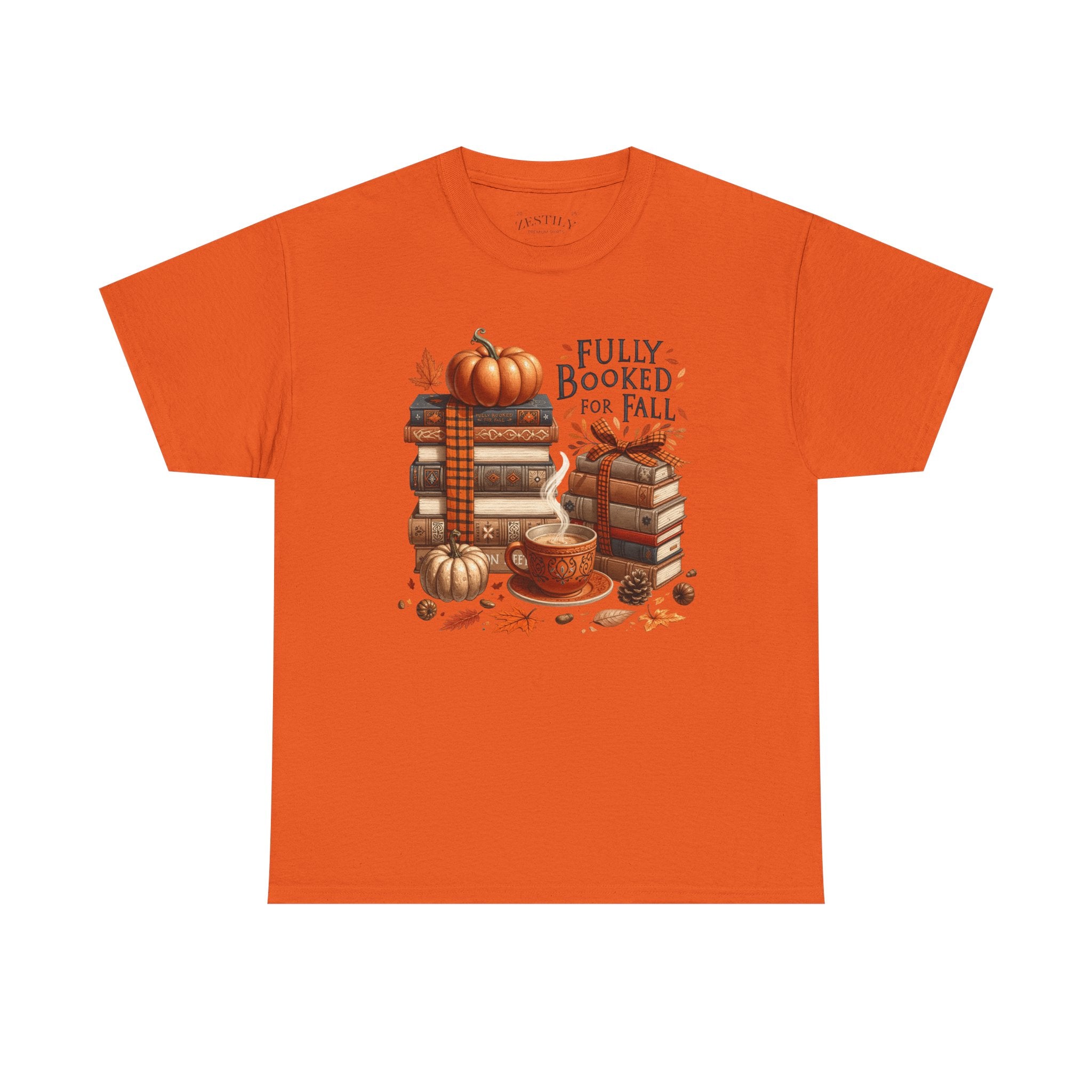 Cozy Autumn Book Lover Tee, Fully Booked for Fall Shirt, Fall Fashion, Gift for Bookworms, Thanksgiving Apparel, Reading T-Shirt