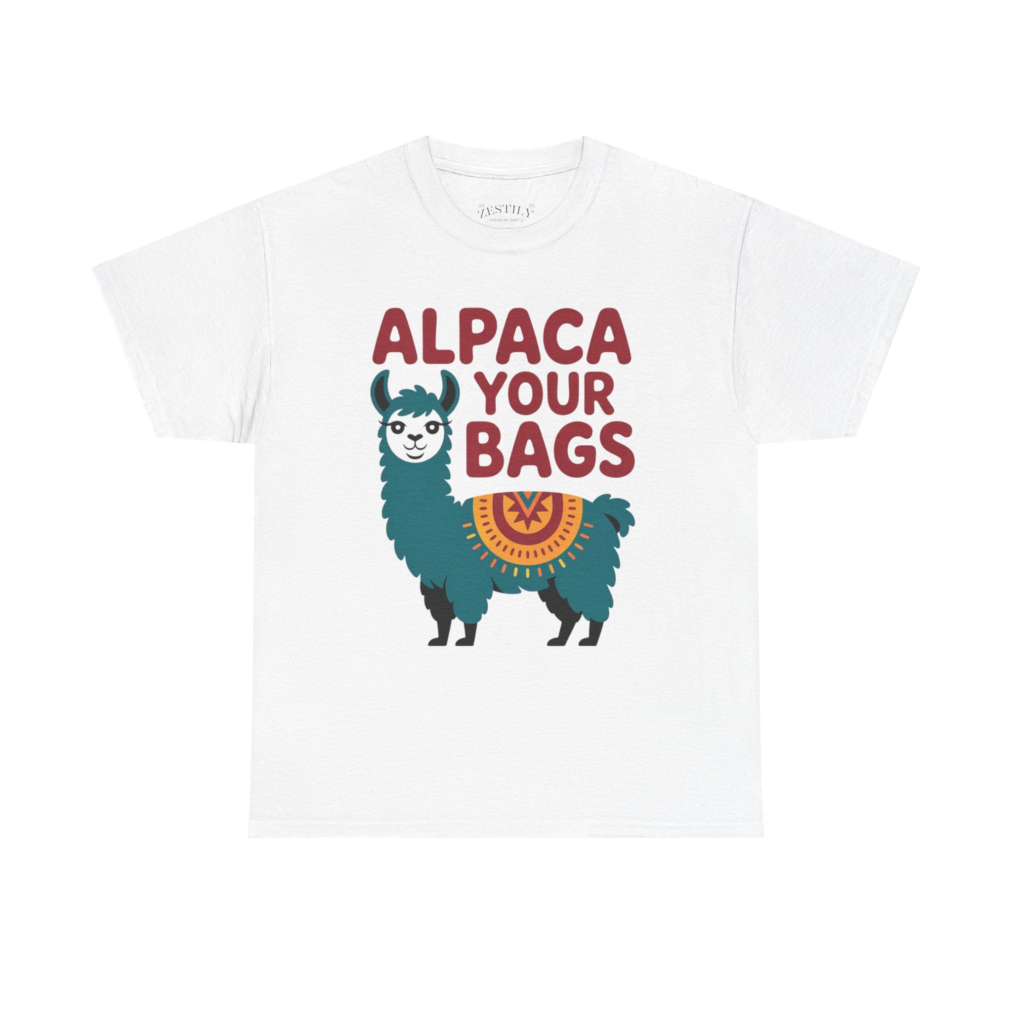 Llama-Themed Heavy Cotton Tee - Fun Alpaca Shirt, Cute Animal Gift, Funny Graphic Tee, Unique Apparel, Casual Everyday Wear