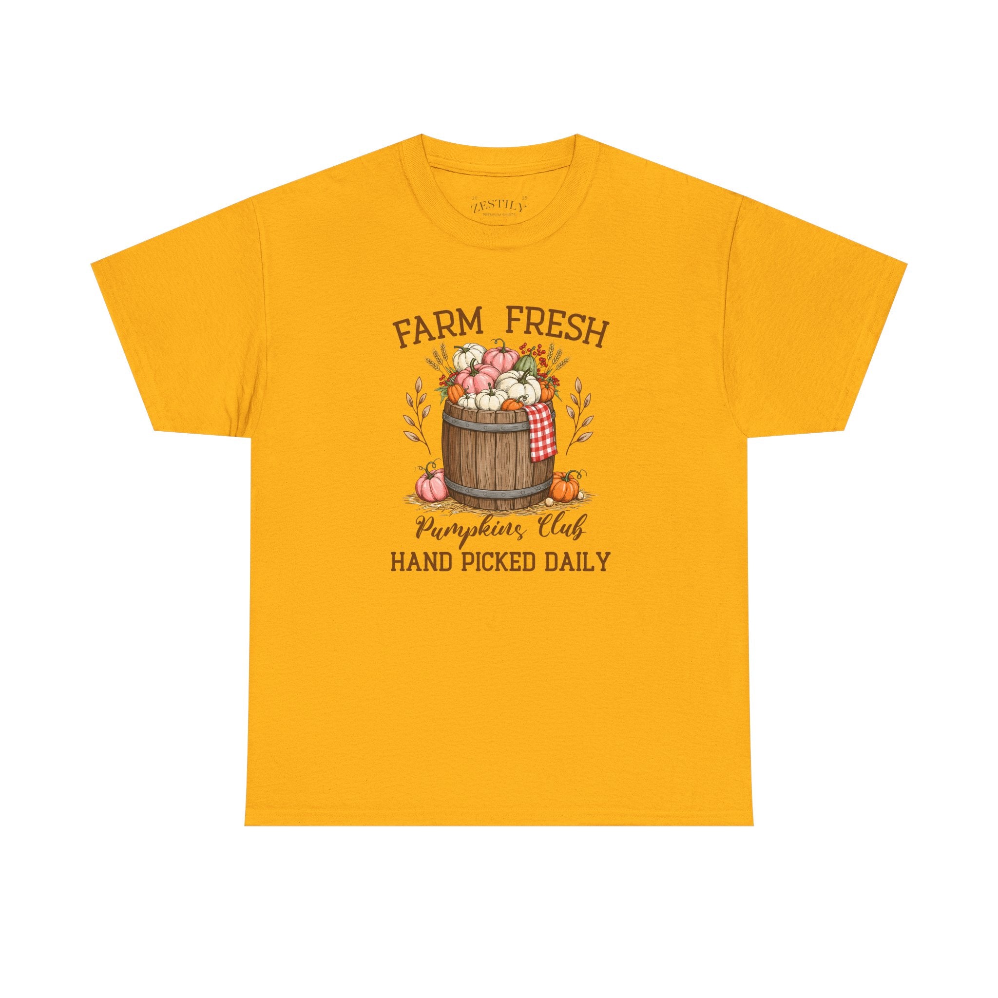 Farm Fresh Pumpkins Club Tee - Cozy Fall Style, Autumn Harvest Shirt, Gift for Pumpkin Lovers, Seasonal Apparel, Halloween Gathering Top