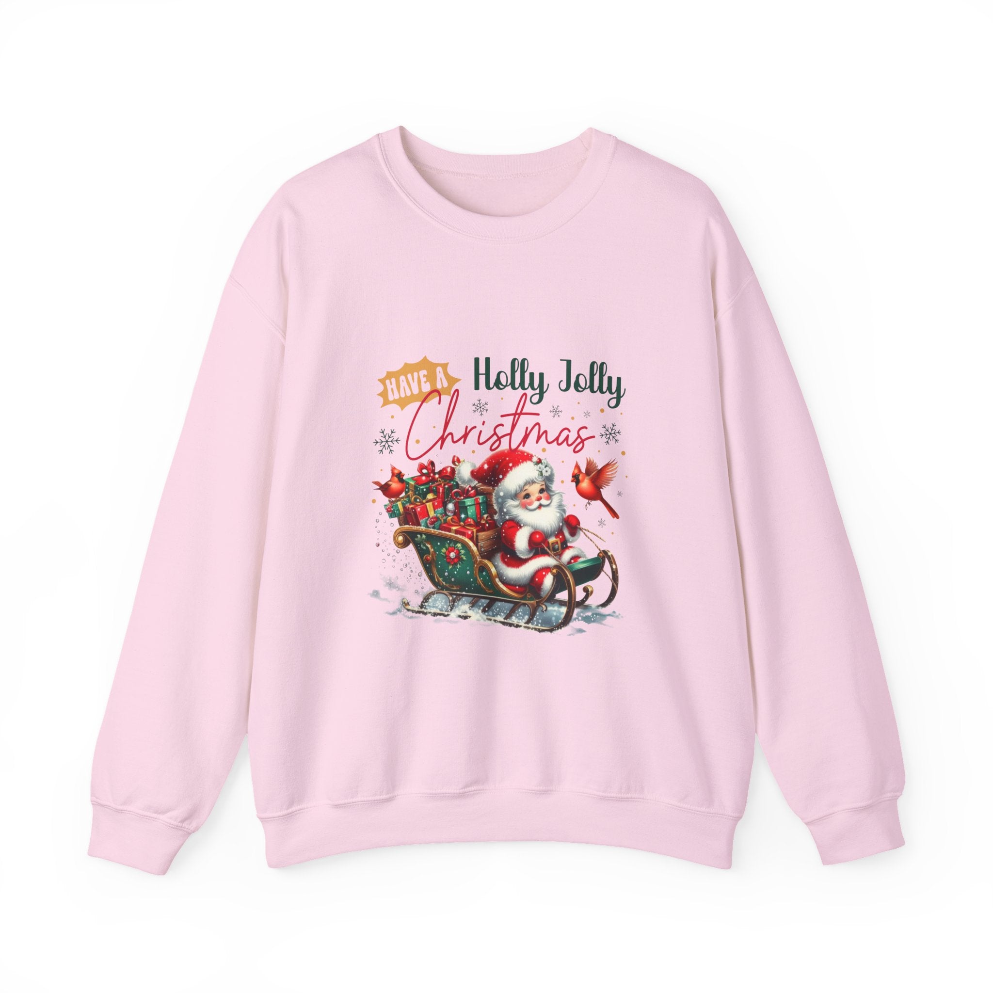 Festive Holiday Sweatshirt with Santa Design, Christmas Gift, Cozy Sweat, Crewneck, Great for Winter Gatherings