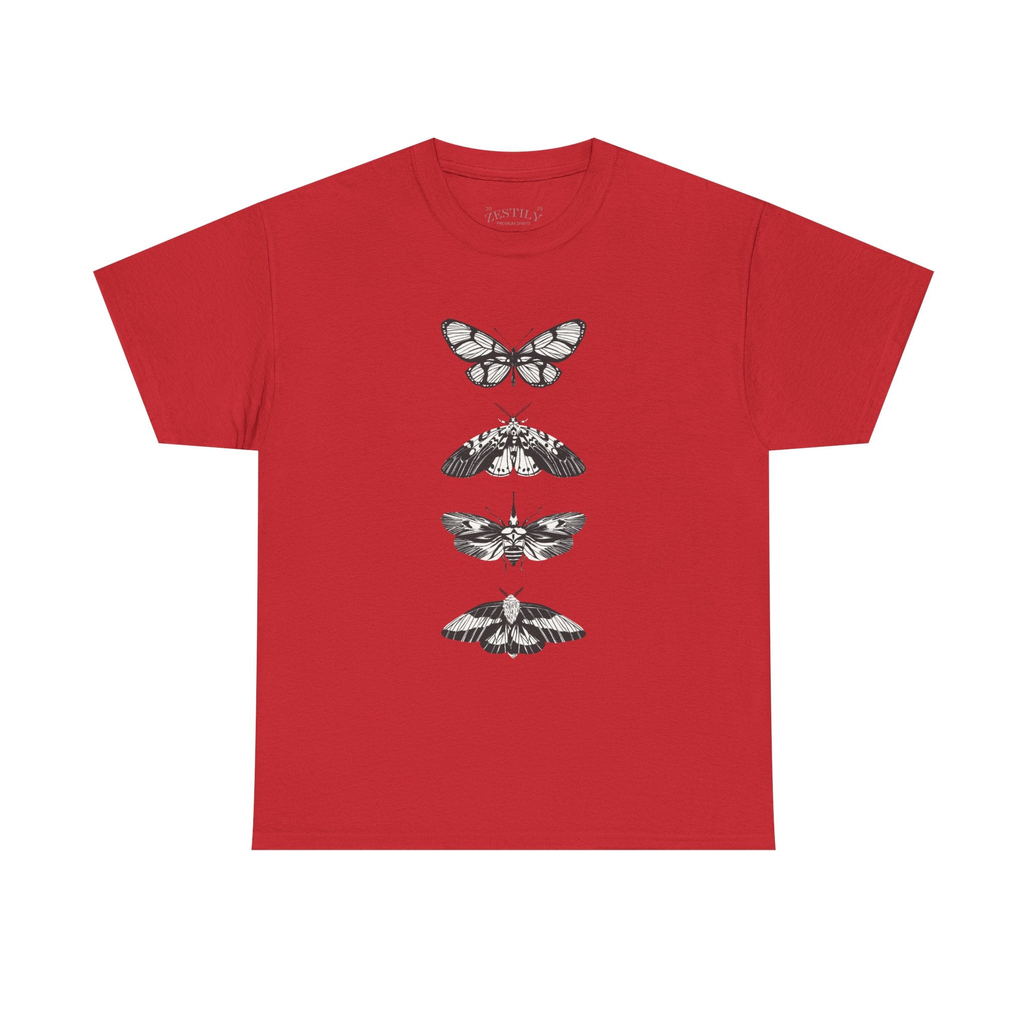 Botanical Moth Print Tee, Graphic T-Shirt, Nature Lover Gift, Cotton Tee, Vintage Style T-Shirt, Summer Casual Wear