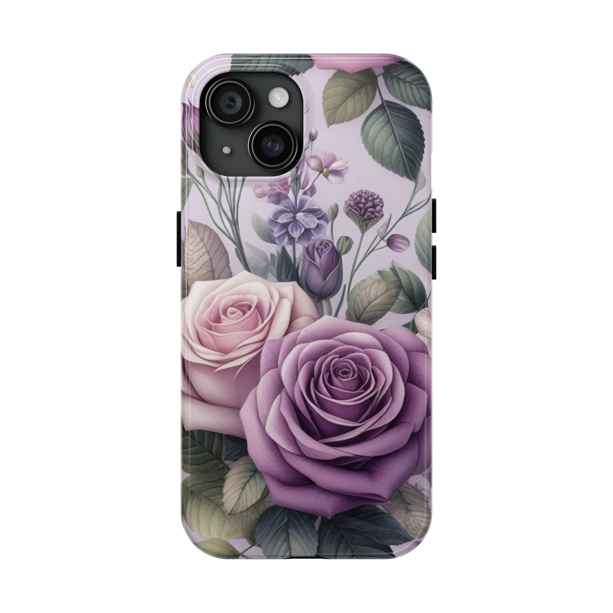 Purple & Pink Roses Tough Mobile Phone Case