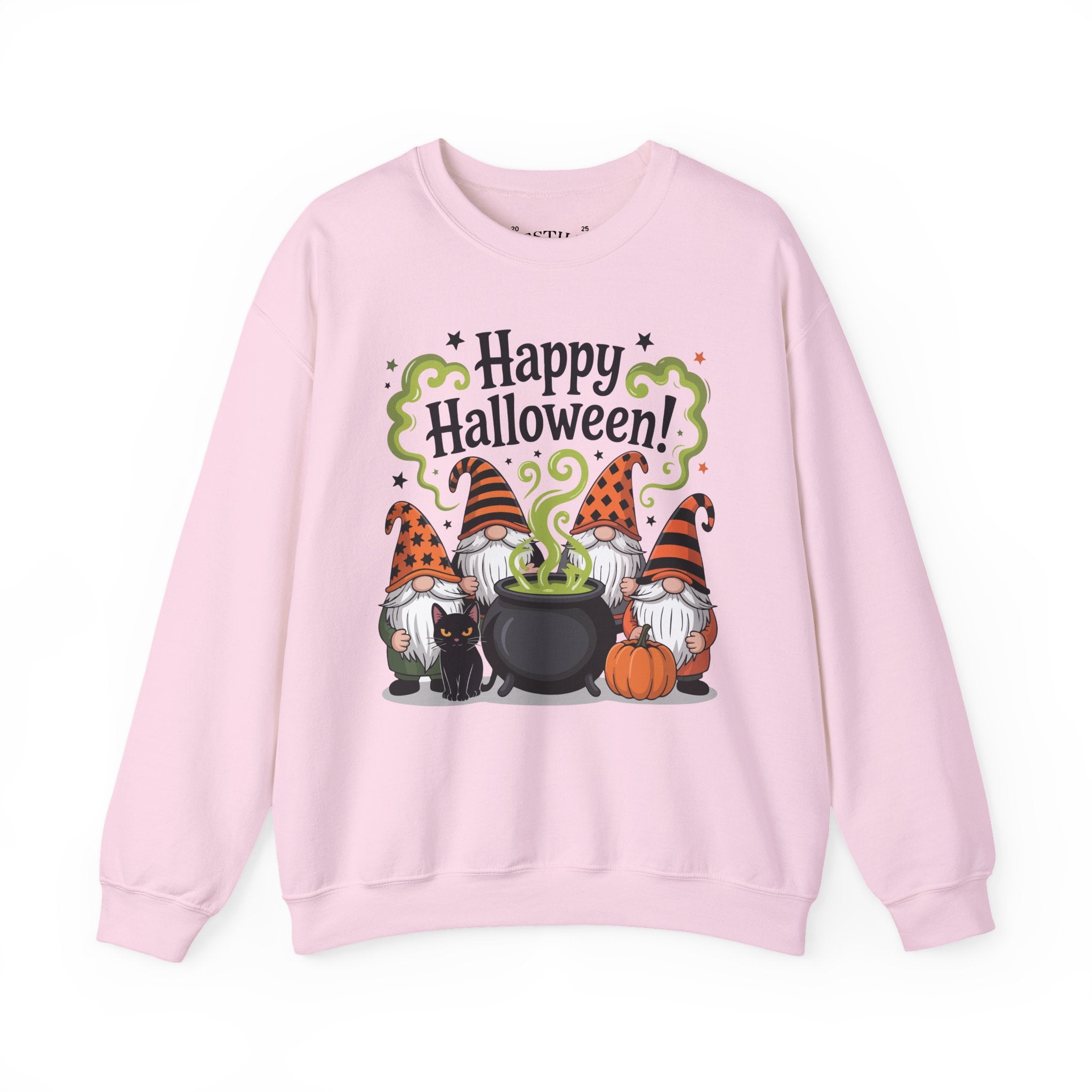 Halloween Gnome Crewneck Sweatshirt - Cozy Fall Apparel, Sweatshirt for Halloween Parties, October Celebrations, Seasonal Gift