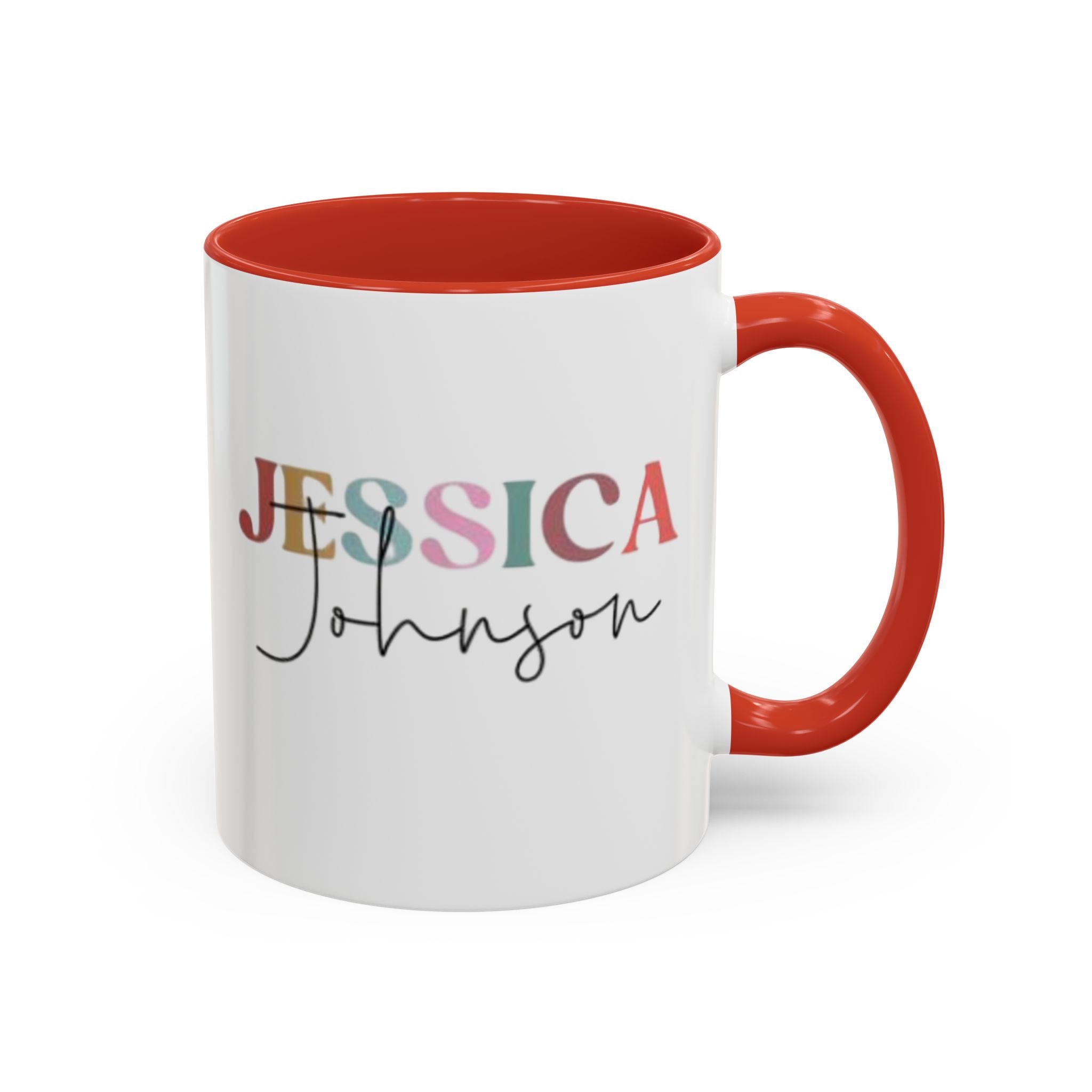 Personalized Accent Your Name Coffee Mug, Holiday Or Birthday Gift Mug, Ceramic Mug