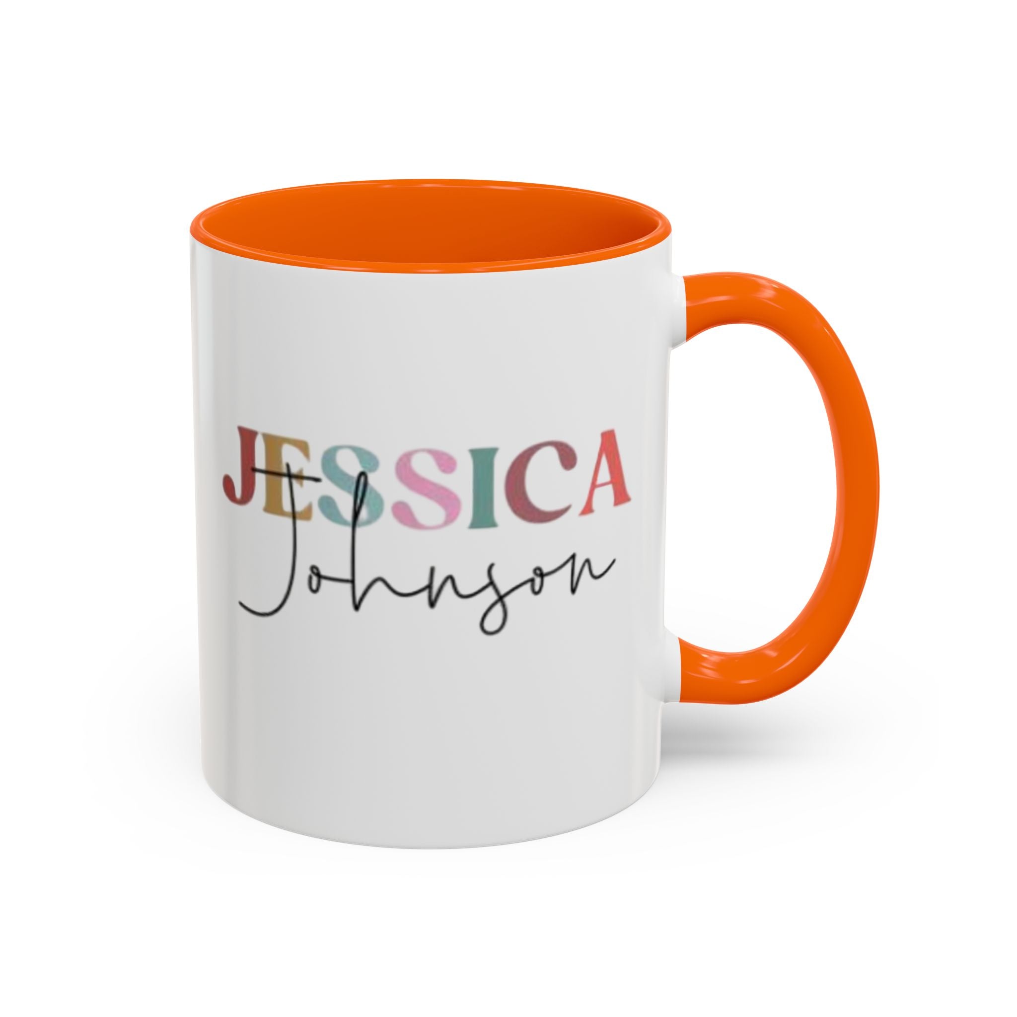Personalized Accent Your Name Coffee Mug, Holiday Or Birthday Gift Mug, Ceramic Mug