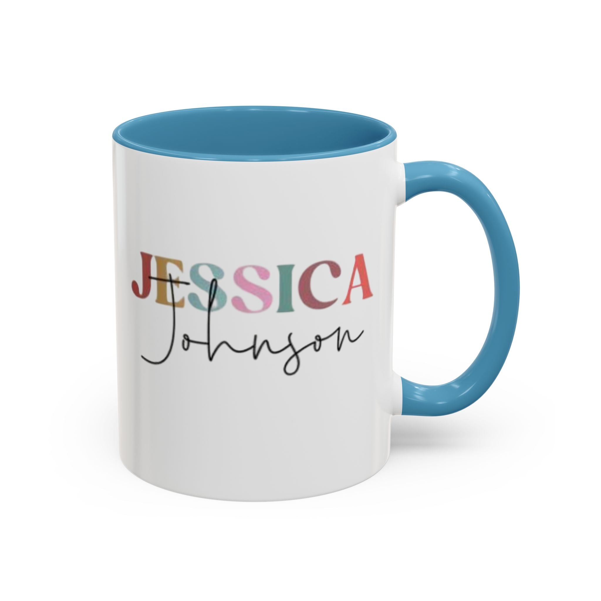 Personalized Accent Your Name Coffee Mug, Holiday Or Birthday Gift Mug, Ceramic Mug